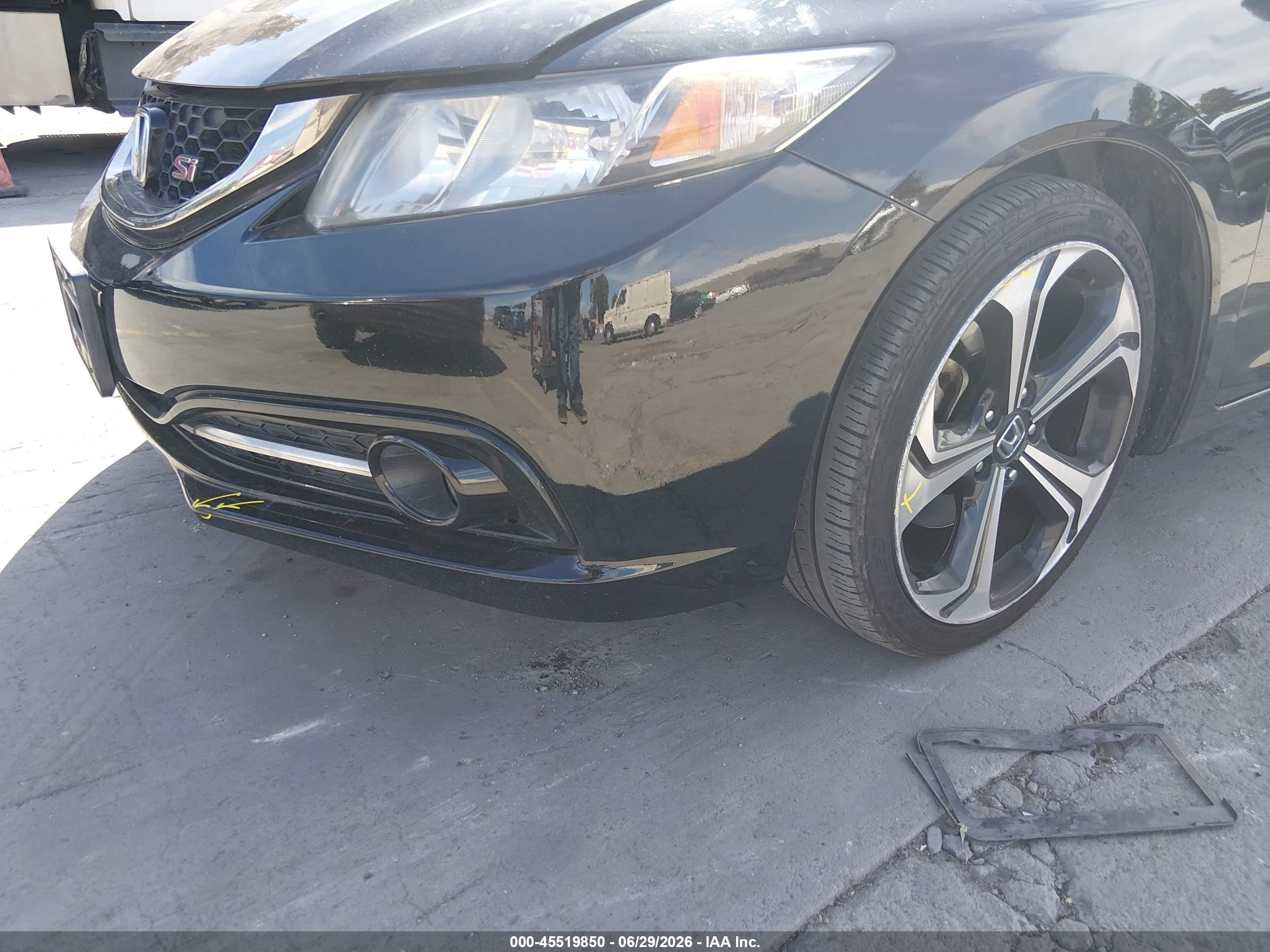 2015 Honda Civic Si Black vin: 2HGFB6E50FH707956