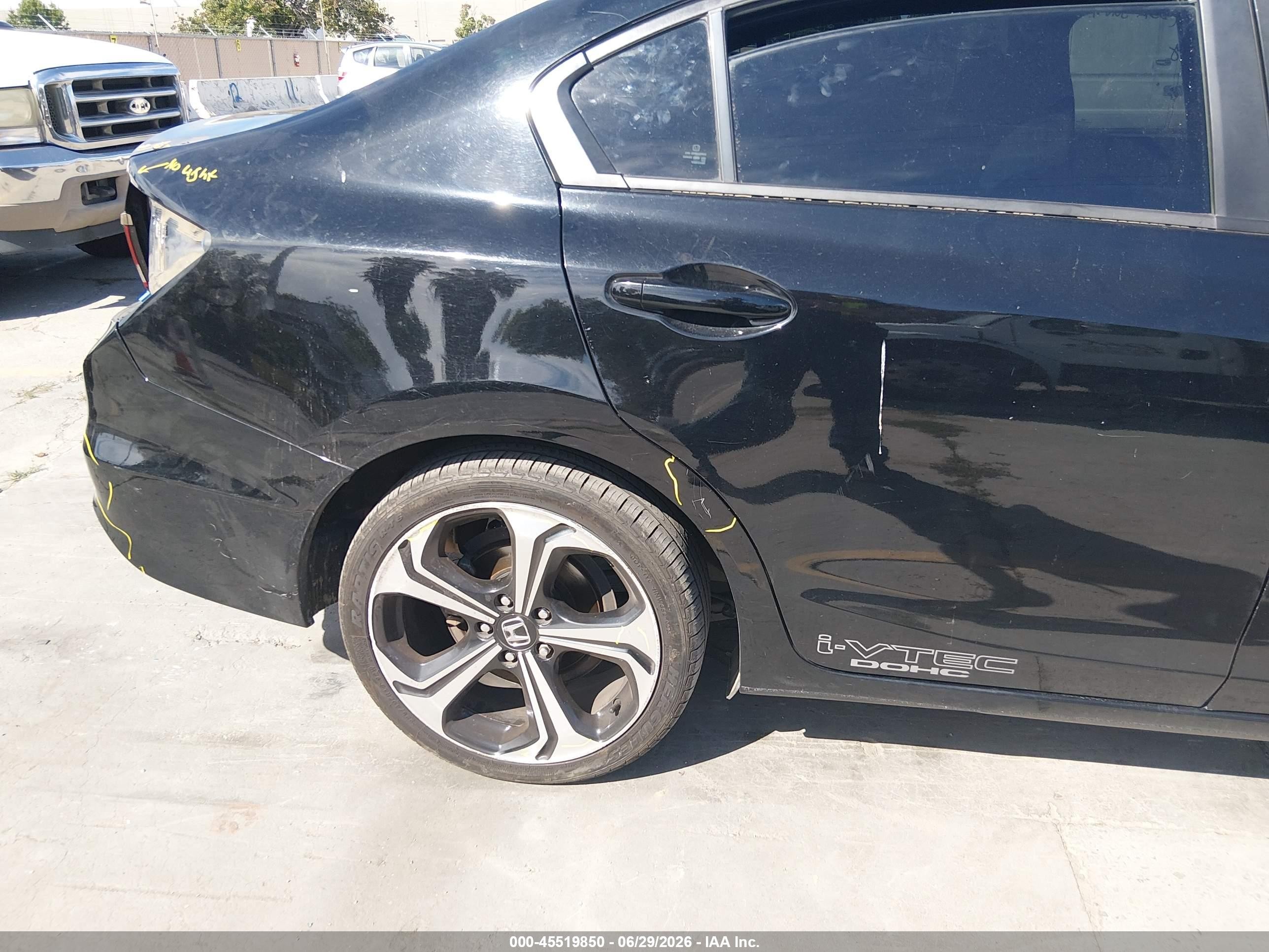 2015 Honda Civic Si Black vin: 2HGFB6E50FH707956