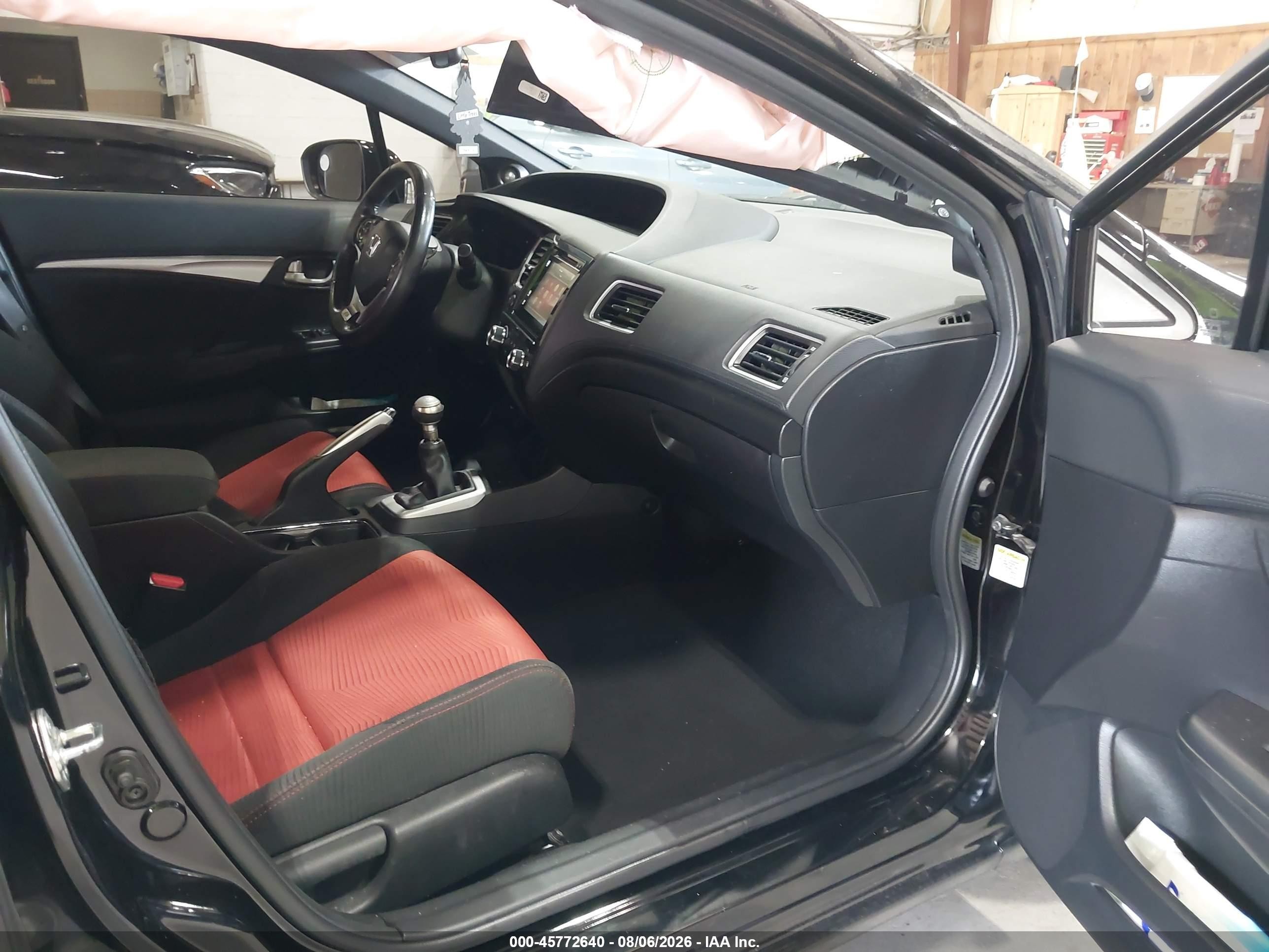 2015 Honda Civic Si Black vin: 2HGFB6E50FH709271