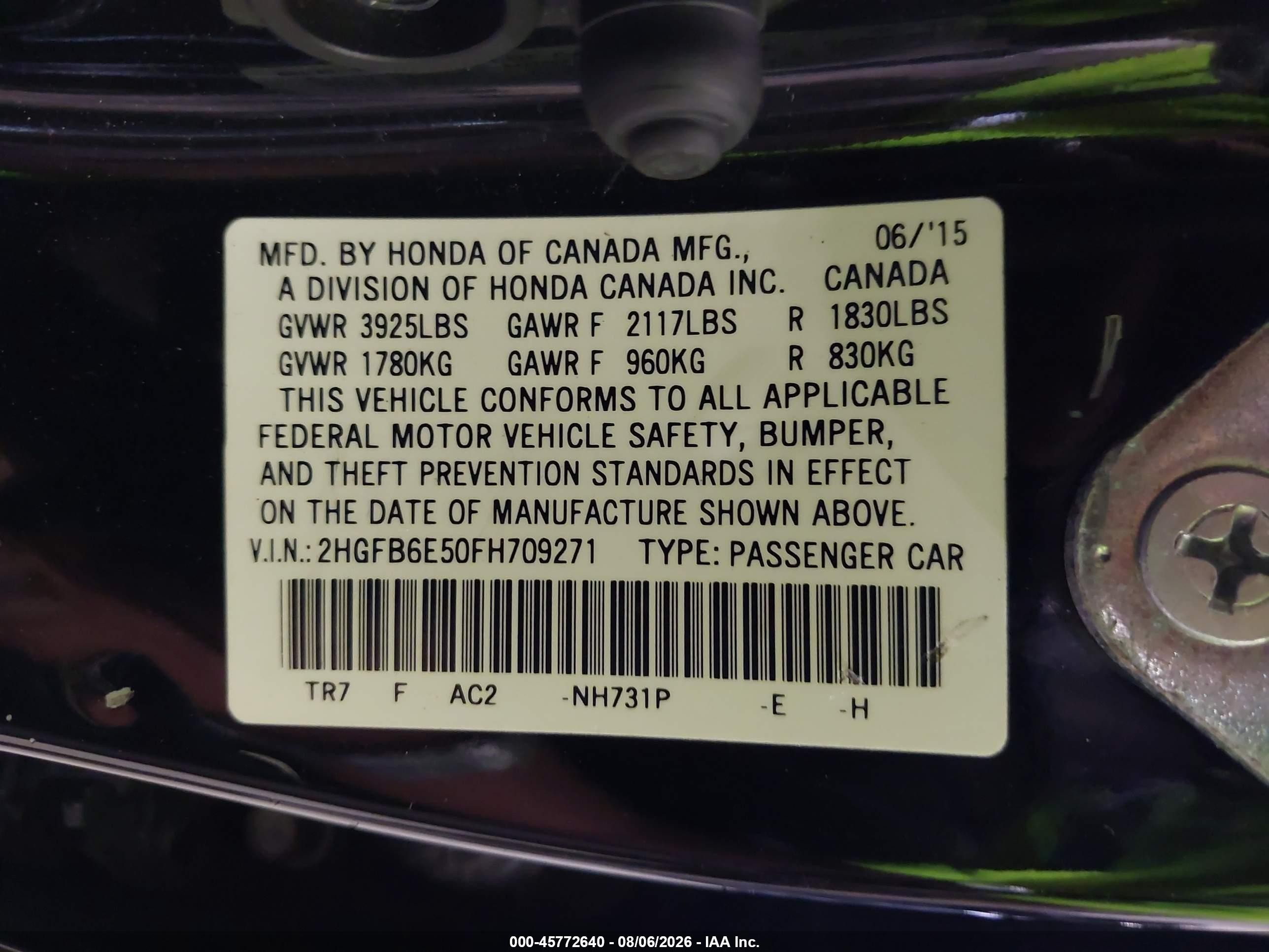 2015 Honda Civic Si Black vin: 2HGFB6E50FH709271