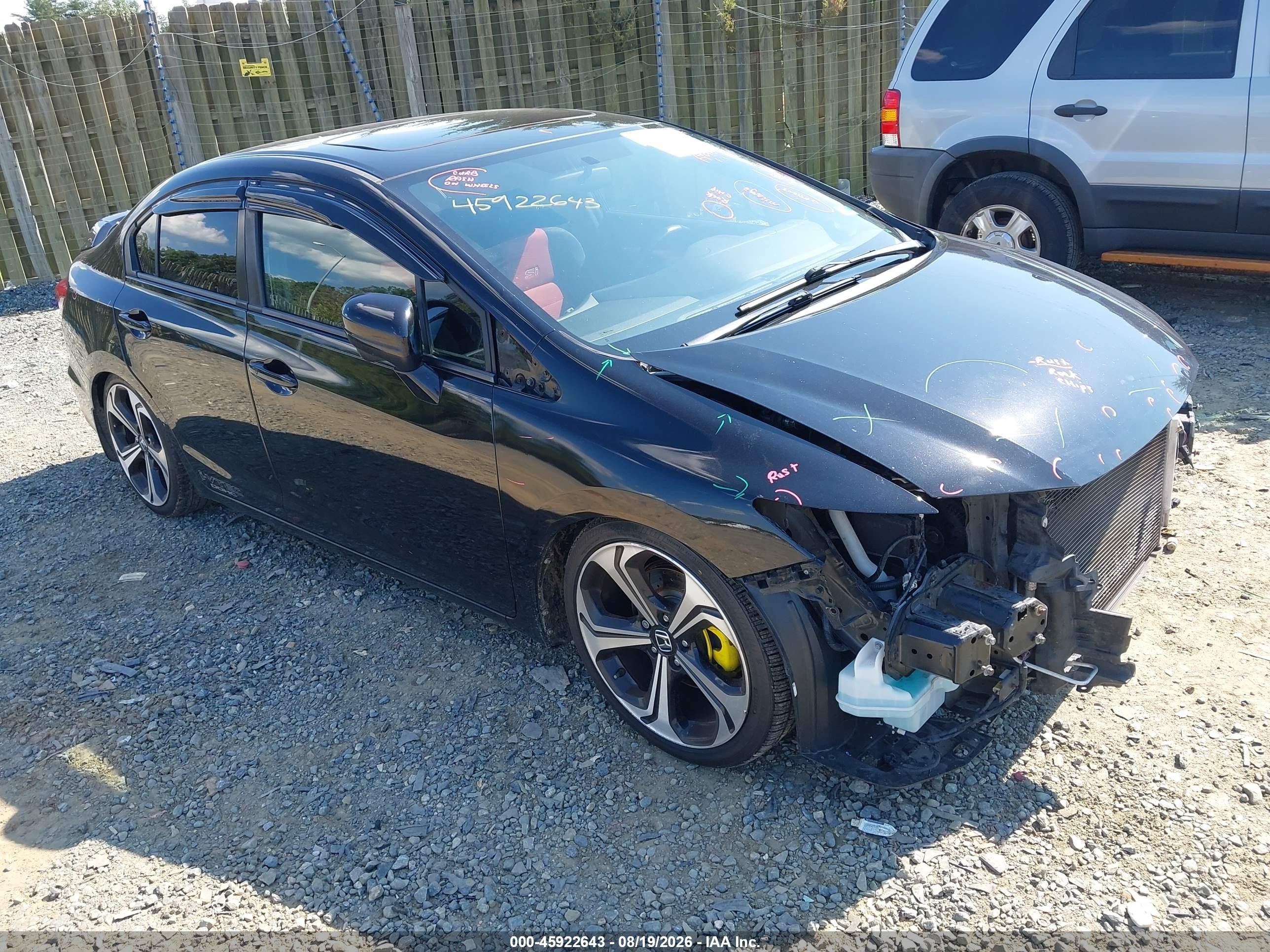 2015 Honda Civic Si Blue vin: 2HGFB6E50FH710291