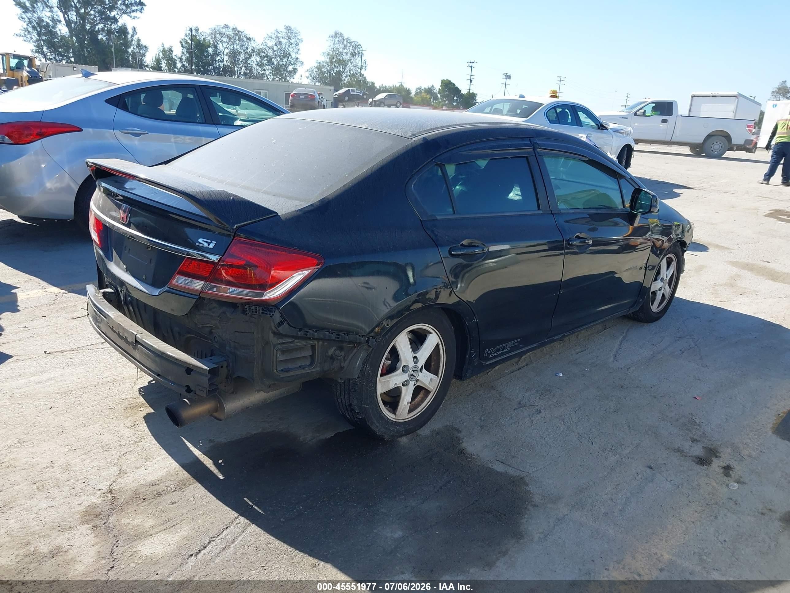 2013 Honda Civic Si Черный vin: 2HGFB6E51DH705839