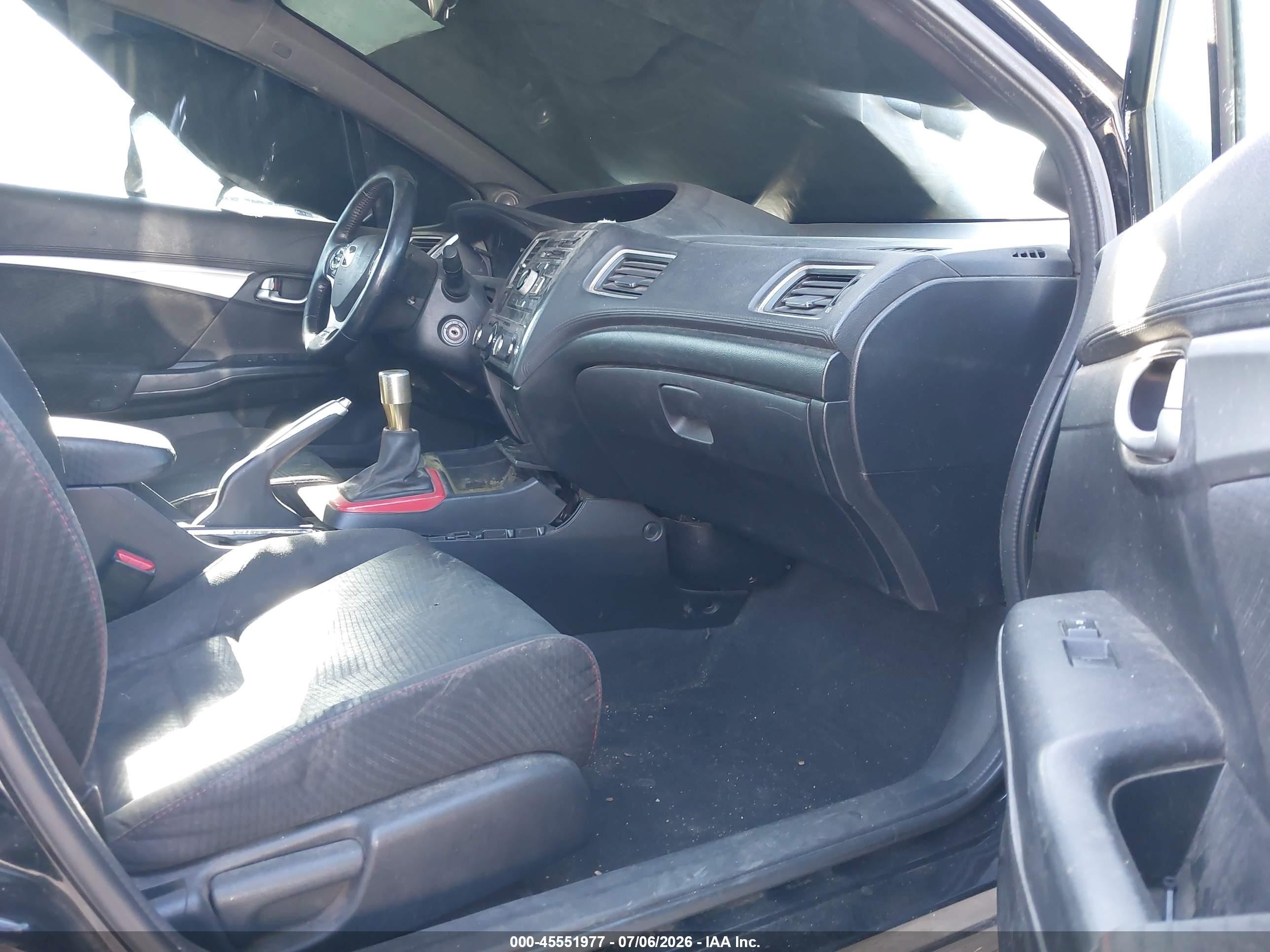 2013 Honda Civic Si Черный vin: 2HGFB6E51DH705839