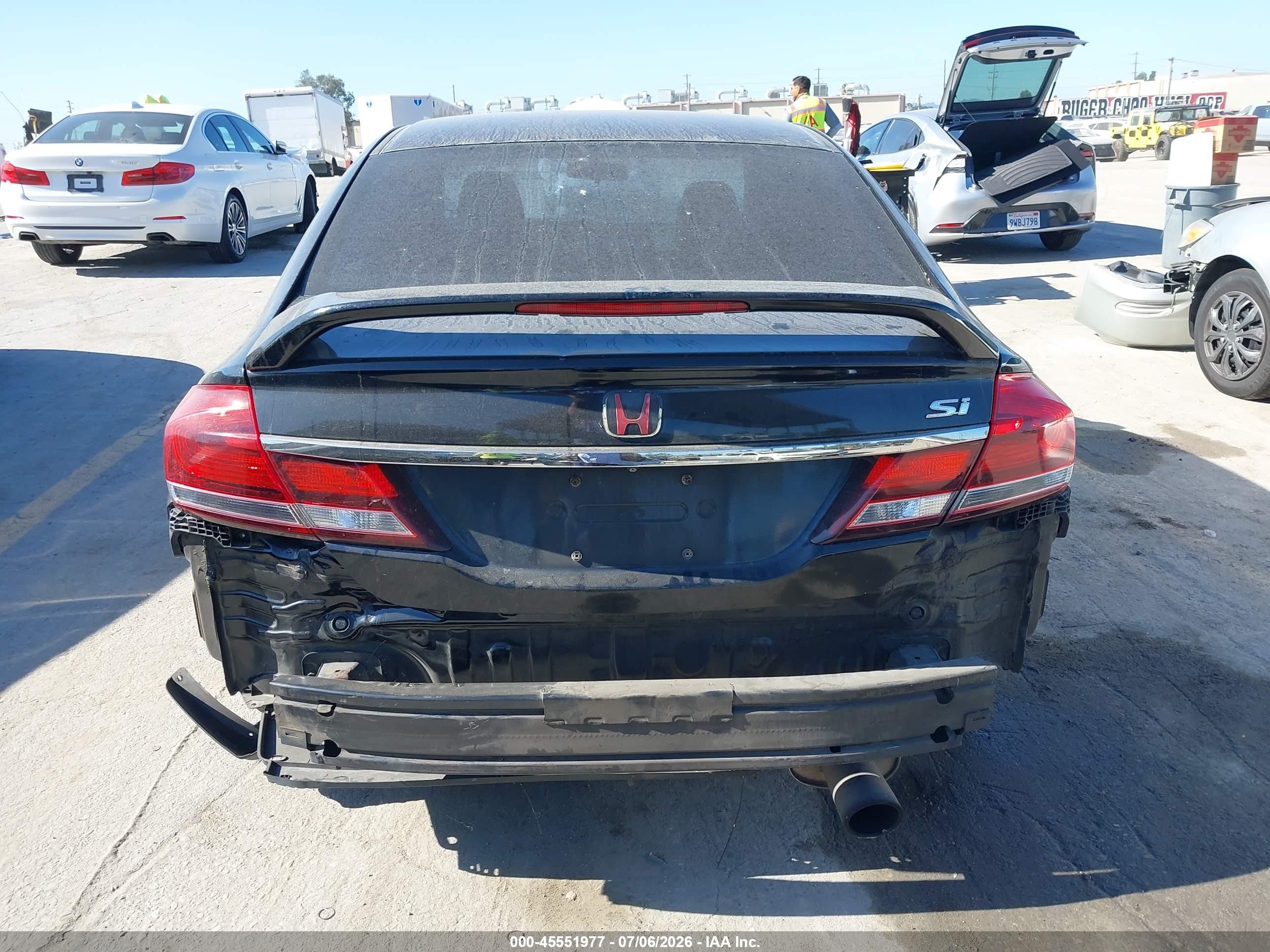 2013 Honda Civic Si Черный vin: 2HGFB6E51DH705839