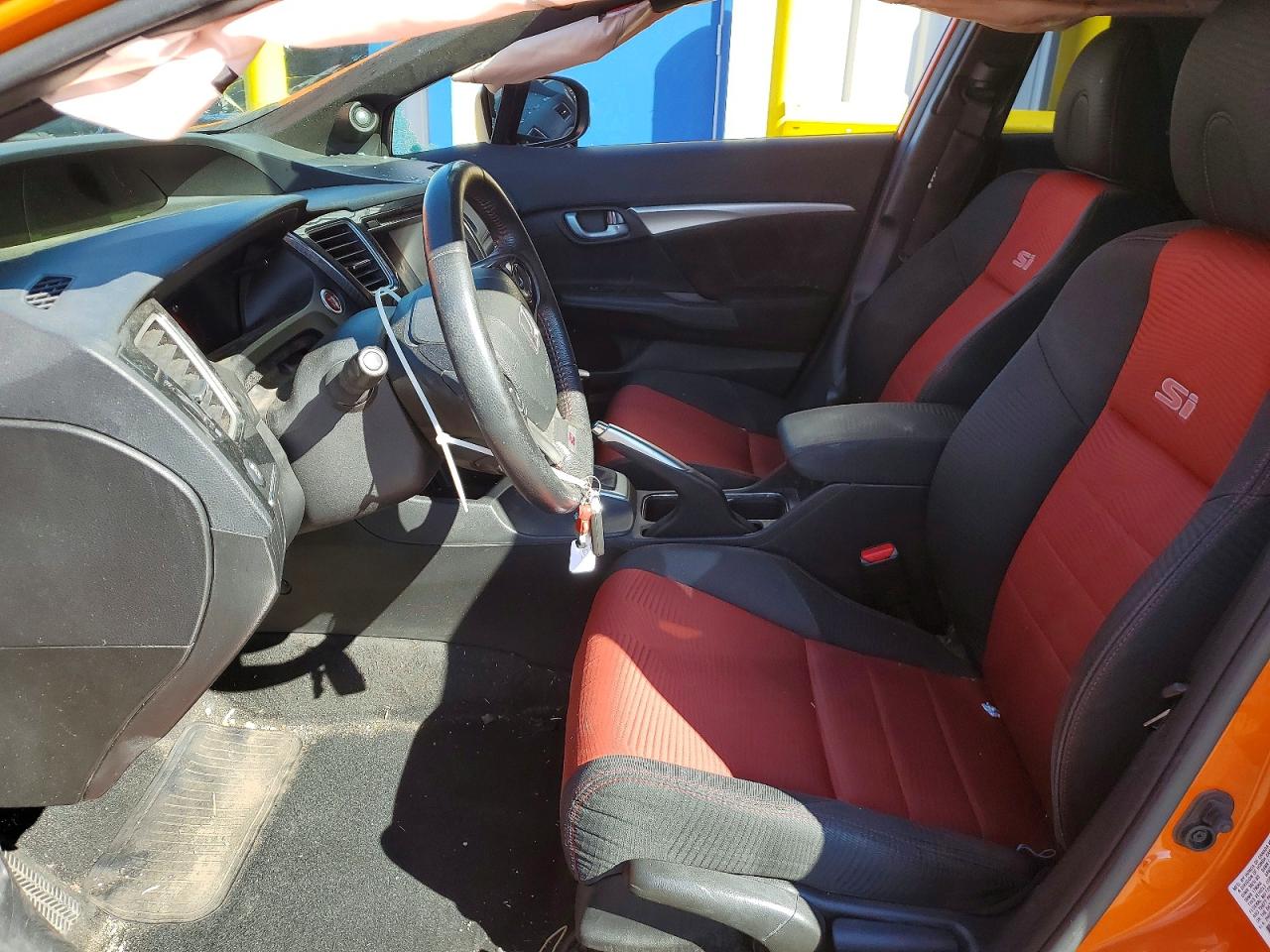 2014 Honda Civic Si Orange vin: 2HGFB6E51EH704983