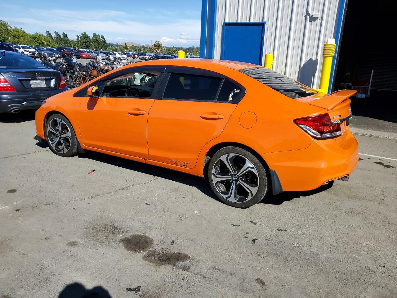 2014 Honda Civic Si Orange vin: 2HGFB6E51EH704983