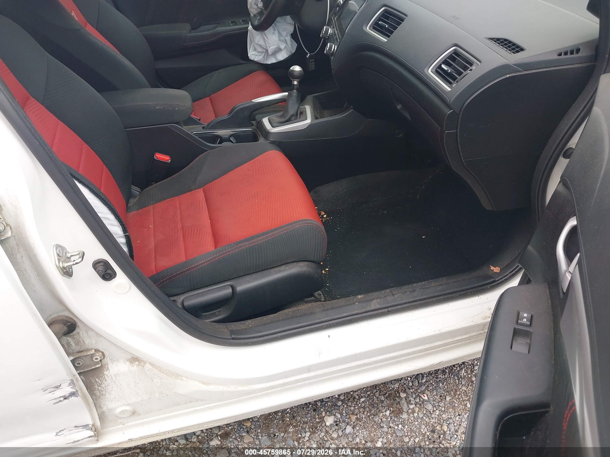 2015 Honda Civic Si White vin: 2HGFB6E51FH700742