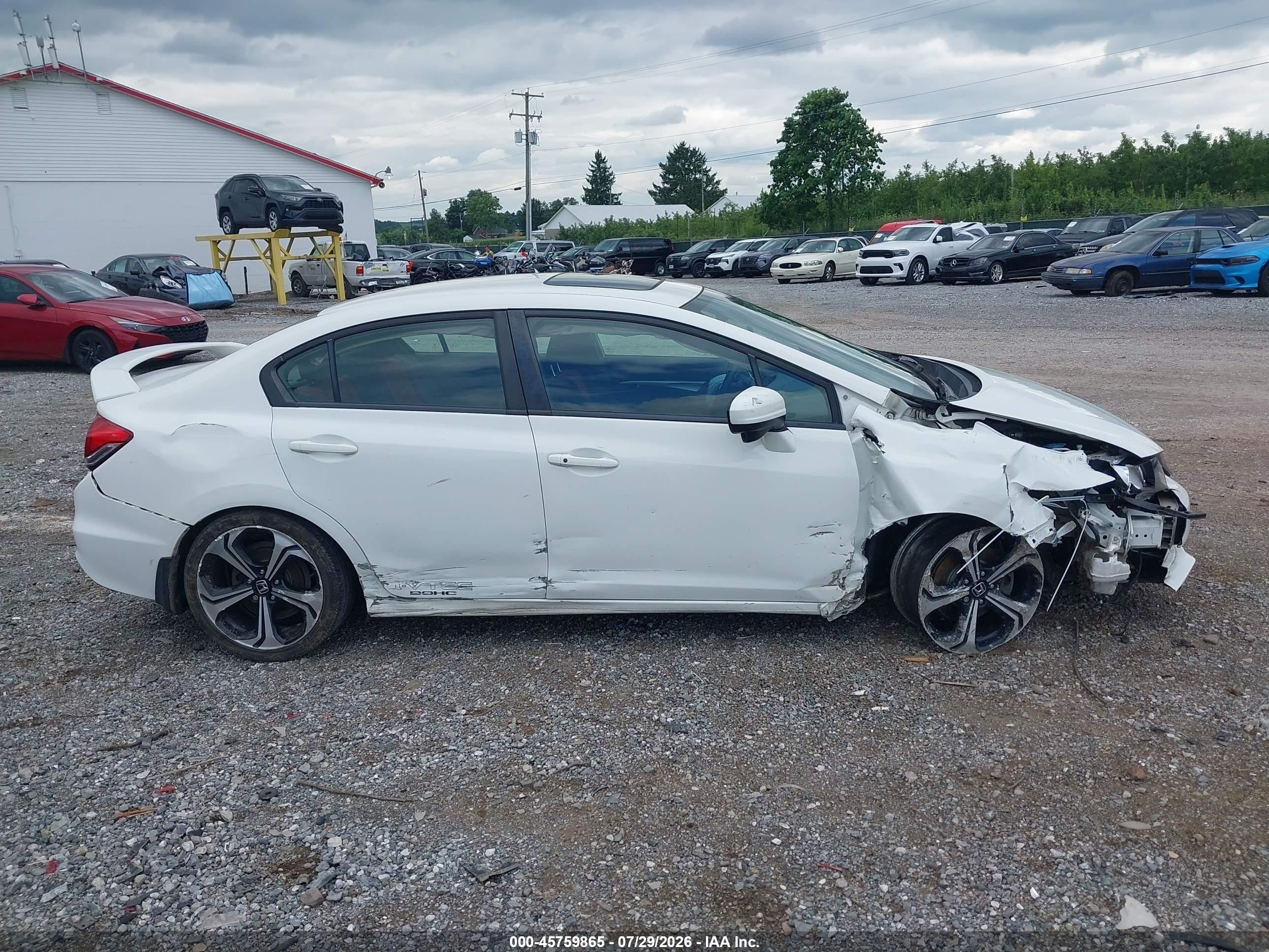 2015 Honda Civic Si White vin: 2HGFB6E51FH700742