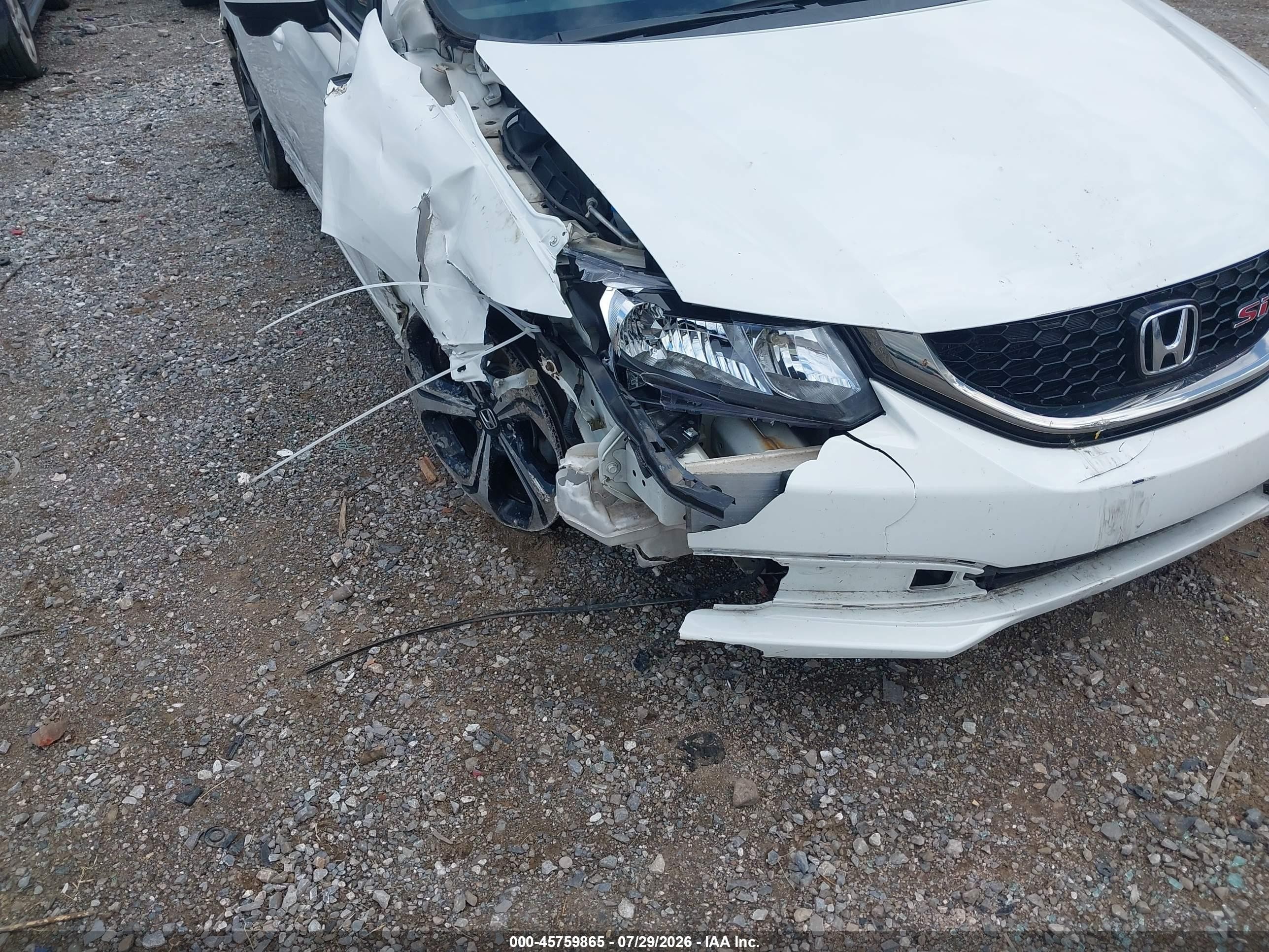 2015 Honda Civic Si White vin: 2HGFB6E51FH700742