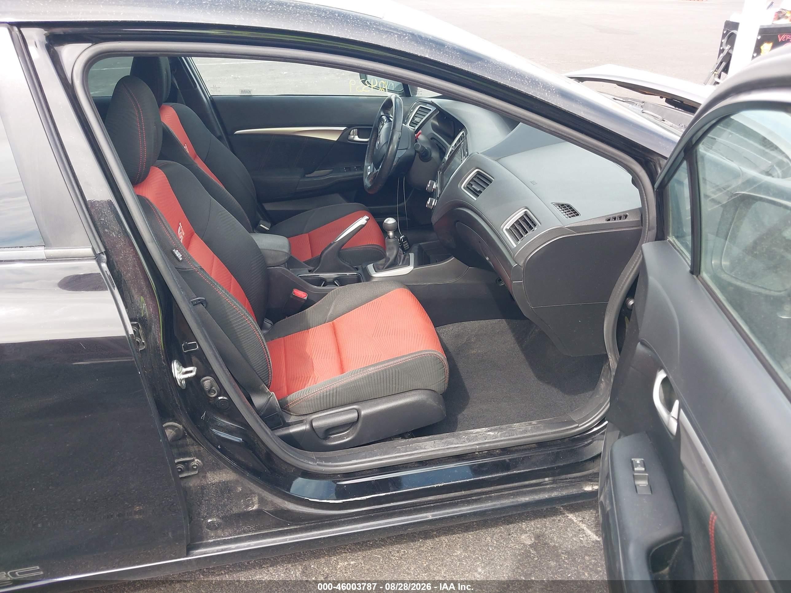 2015 Honda Civic Si Black vin: 2HGFB6E51FH701129
