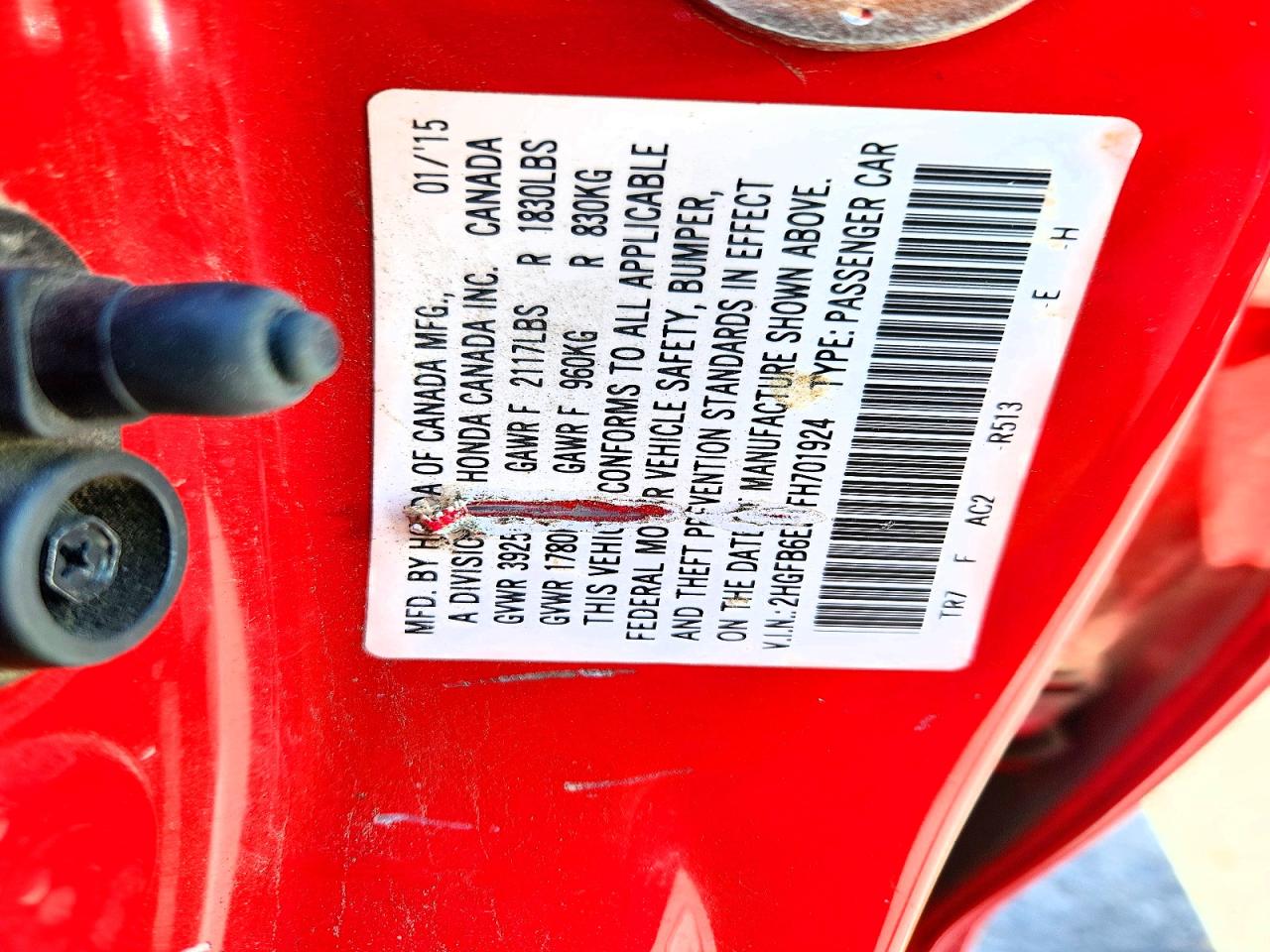 2015 Honda Civic Si Red vin: 2HGFB6E51FH701924
