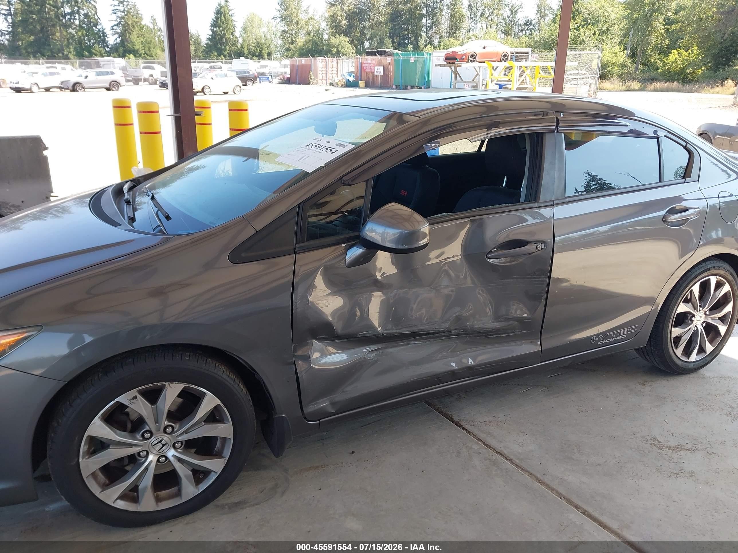 2012 Honda Civic Si Gray vin: 2HGFB6E52CH705363