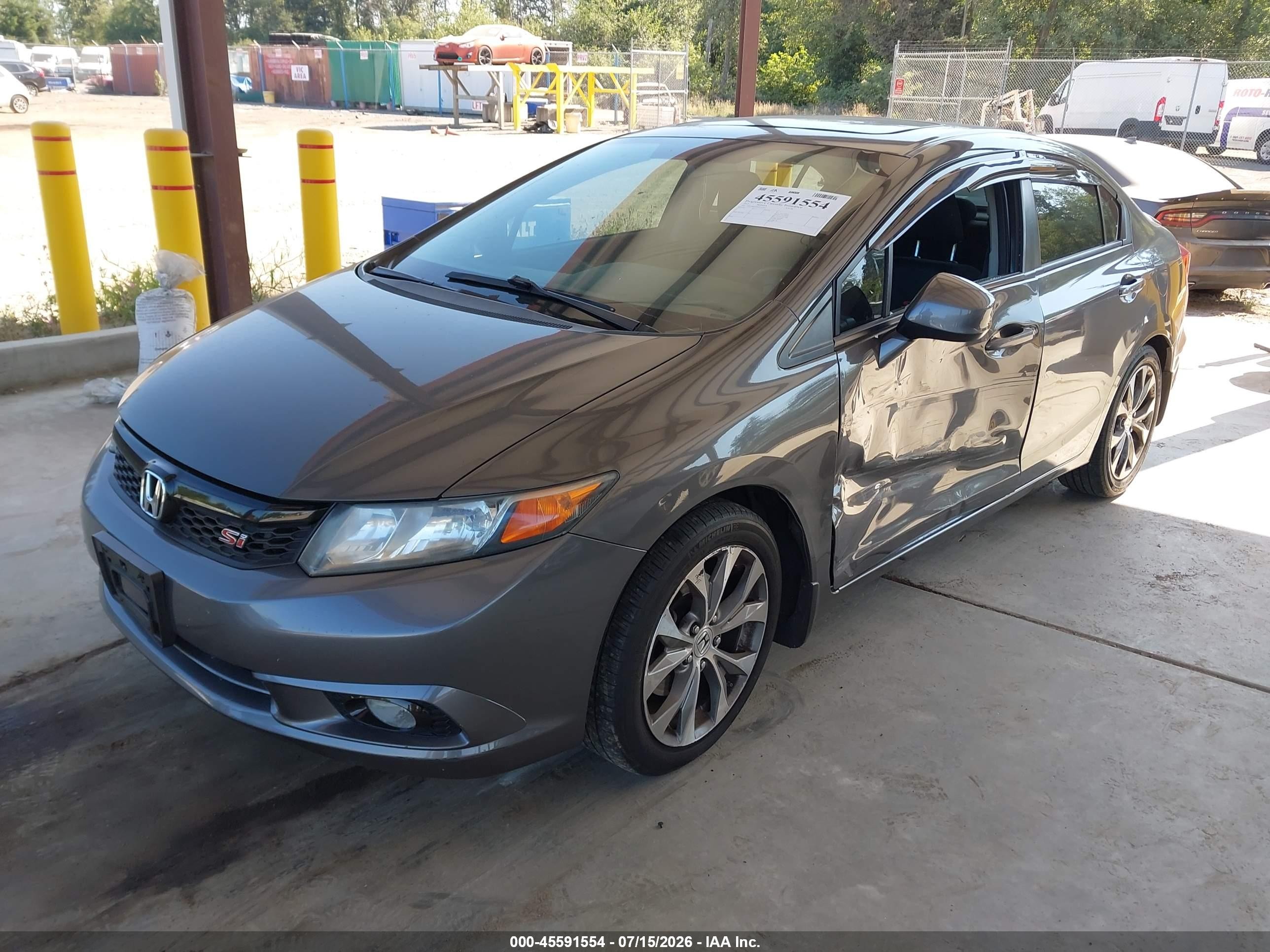 2012 Honda Civic Si Gray vin: 2HGFB6E52CH705363