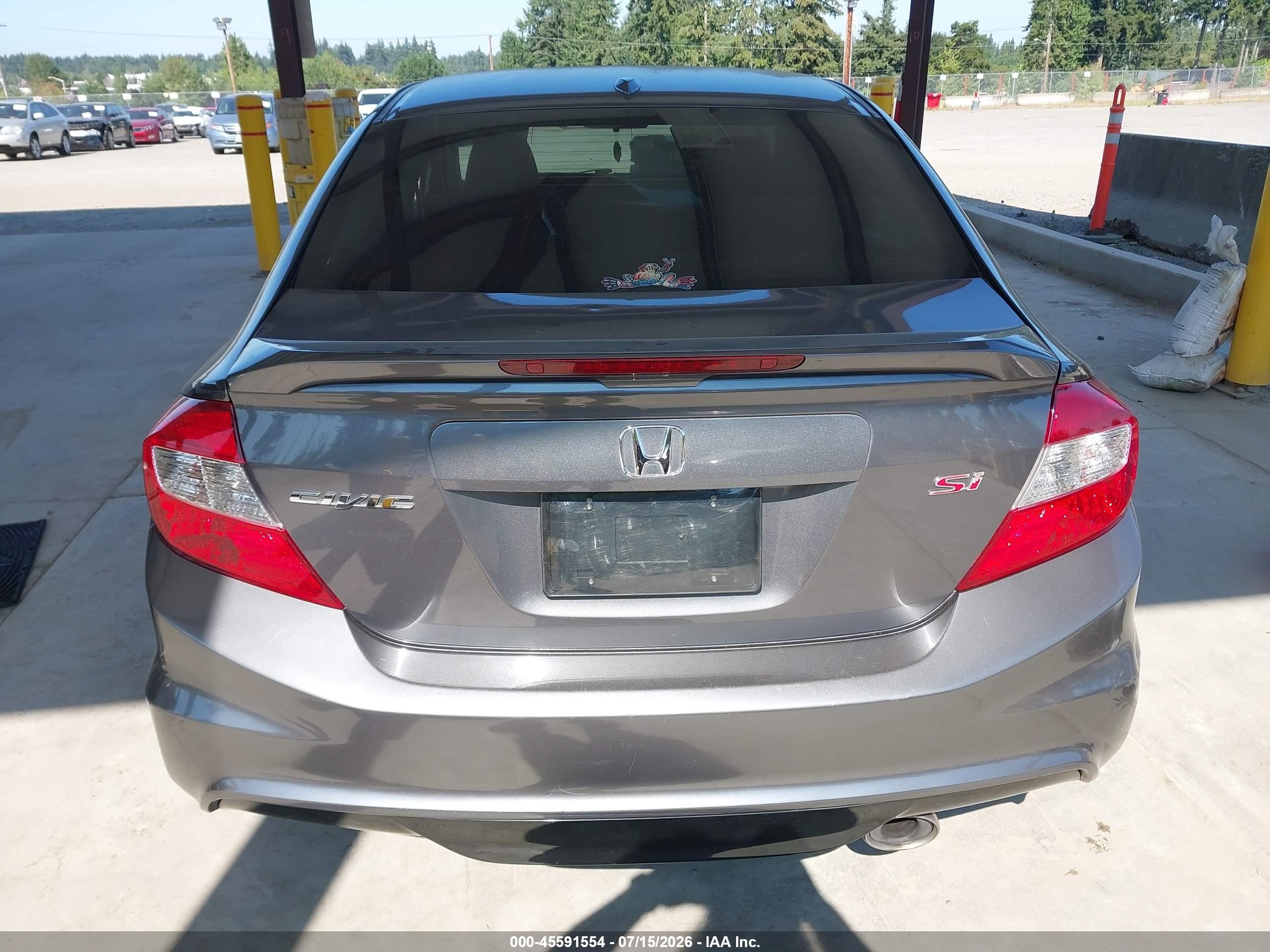 2012 Honda Civic Si Gray vin: 2HGFB6E52CH705363