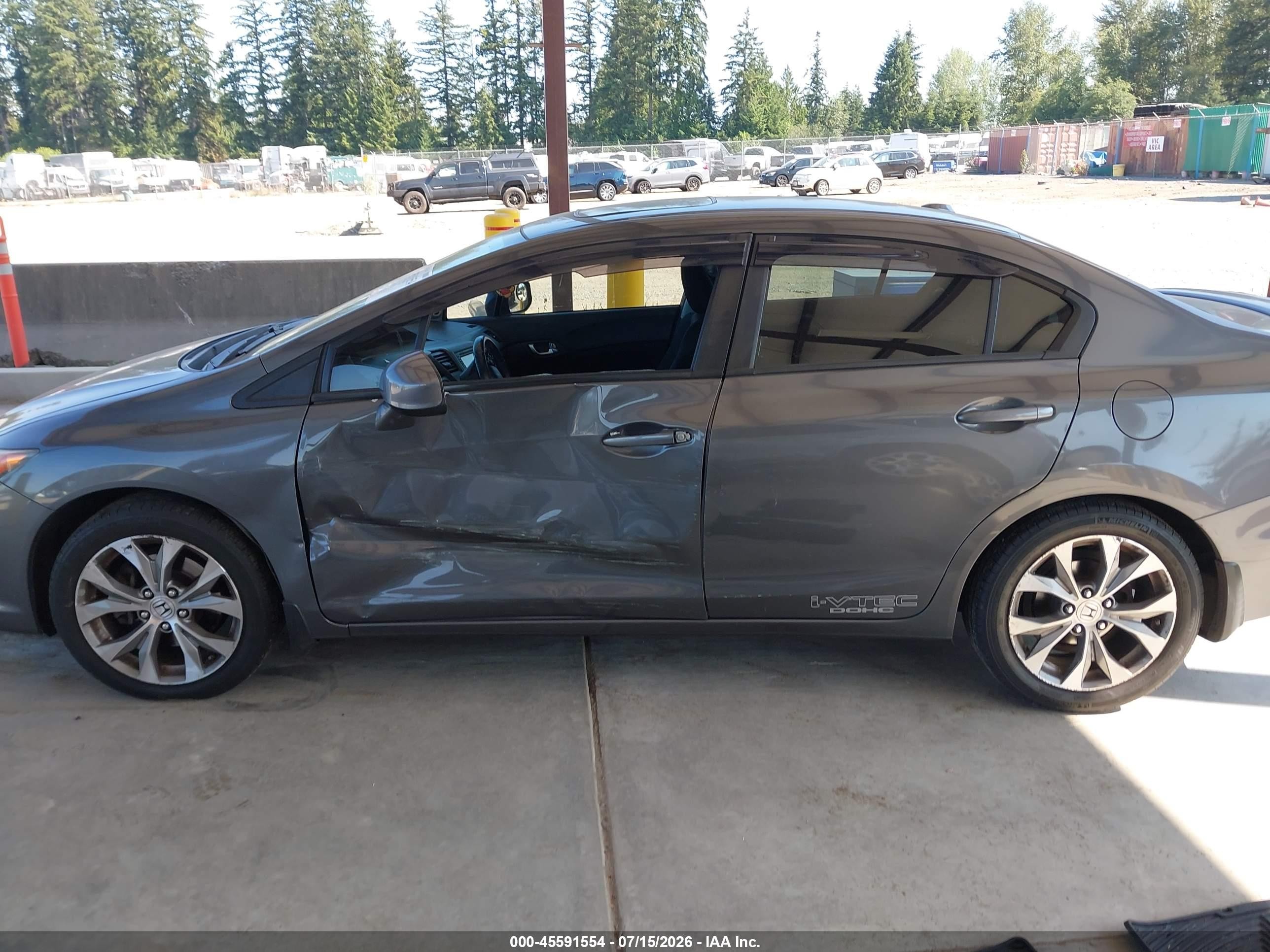 2012 Honda Civic Si Gray vin: 2HGFB6E52CH705363