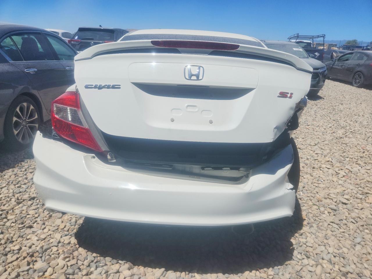 2012 Honda Civic Si White vin: 2HGFB6E52CH705590