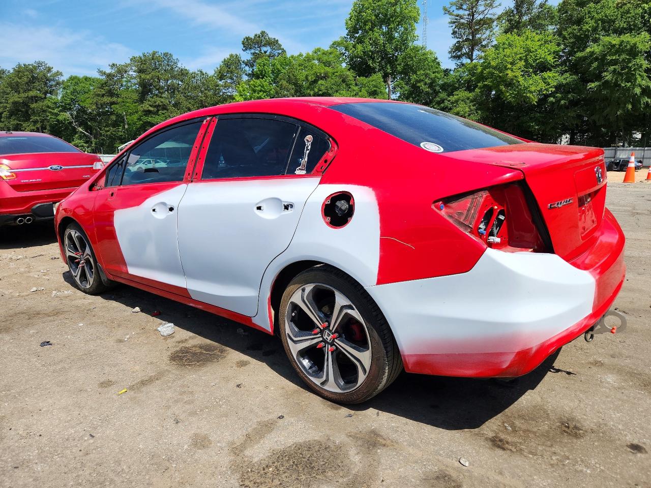 2012 Honda Civic Red vin: 2HGFB6E52CH706528