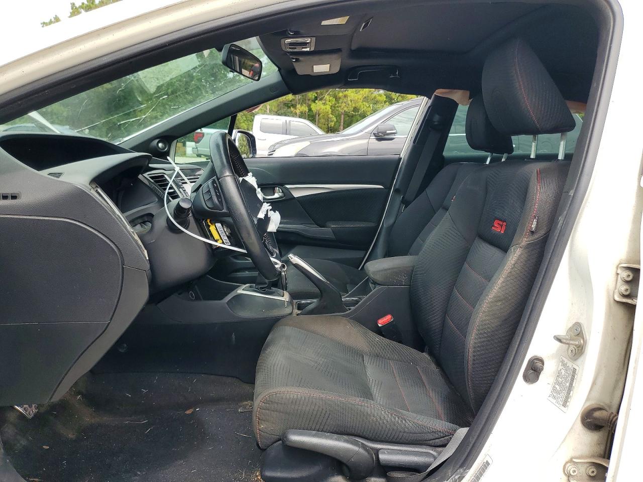 2013 Honda Civic Si White vin: 2HGFB6E52DH702349