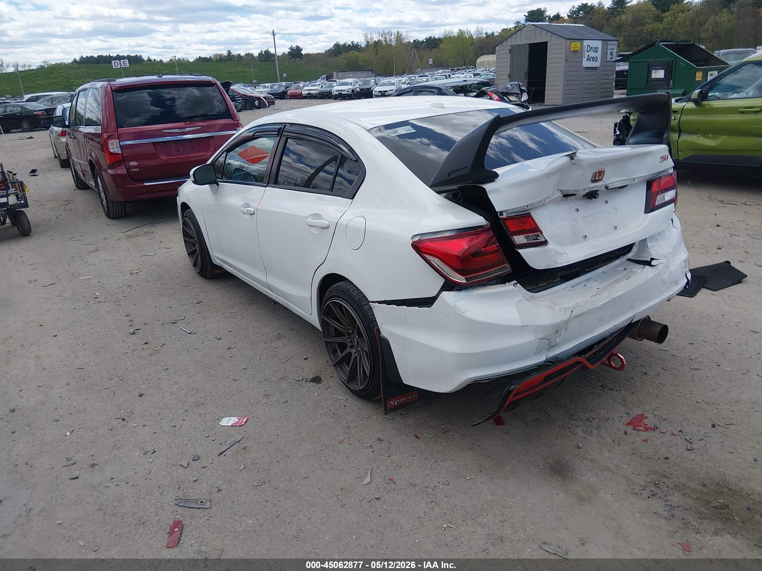2015 Honda Civic Si Белый vin: 2HGFB6E52FH705240