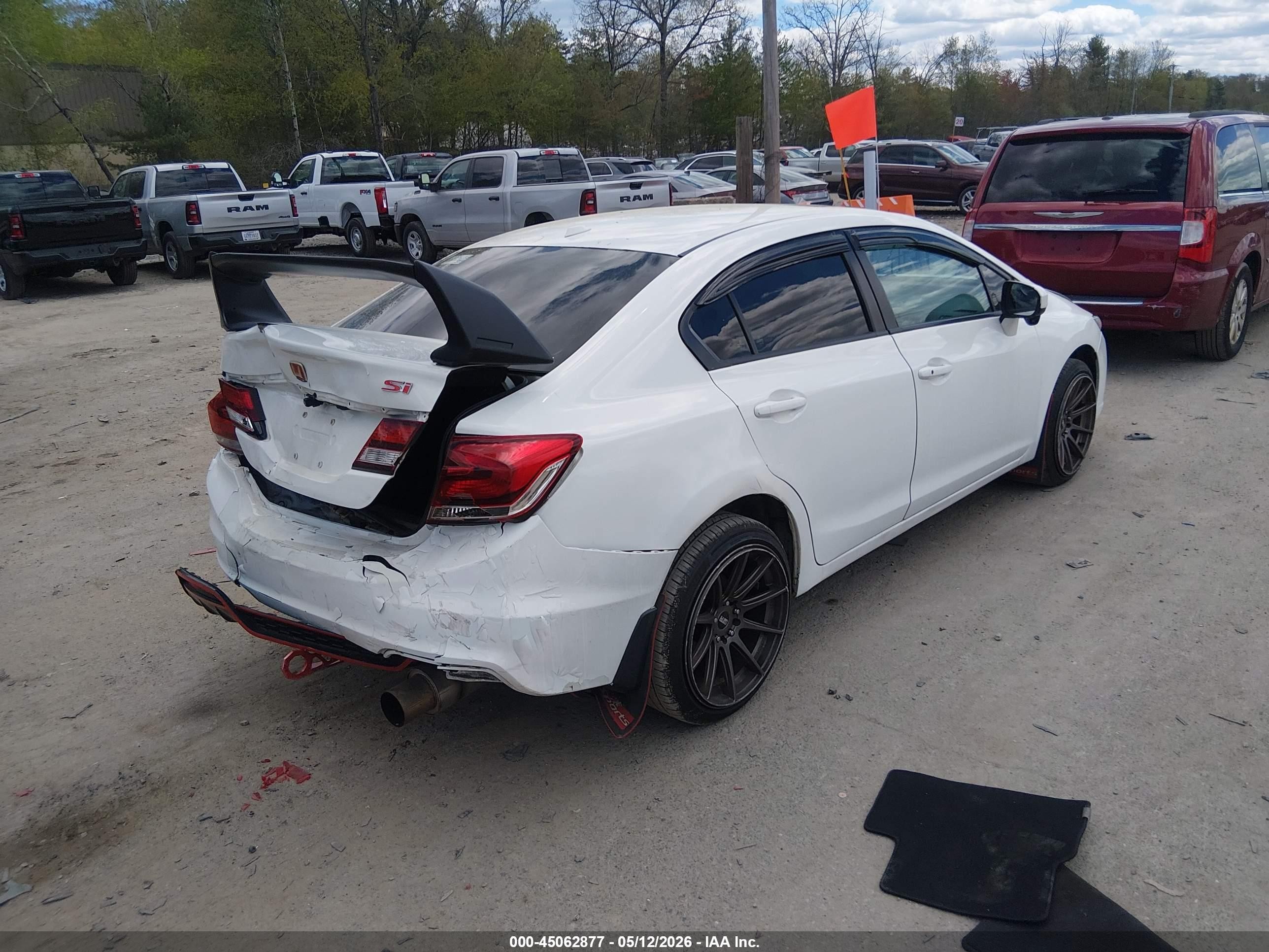 2015 Honda Civic Si Белый vin: 2HGFB6E52FH705240