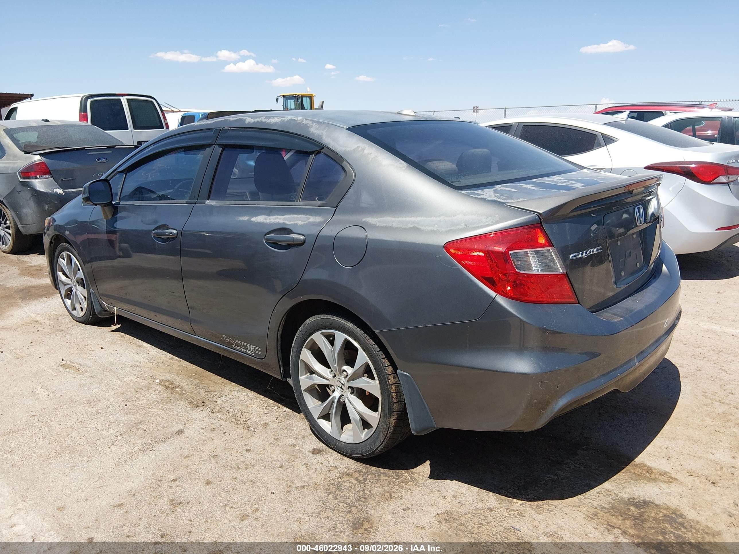 2012 Honda Civic Si Gray vin: 2HGFB6E53CH704206
