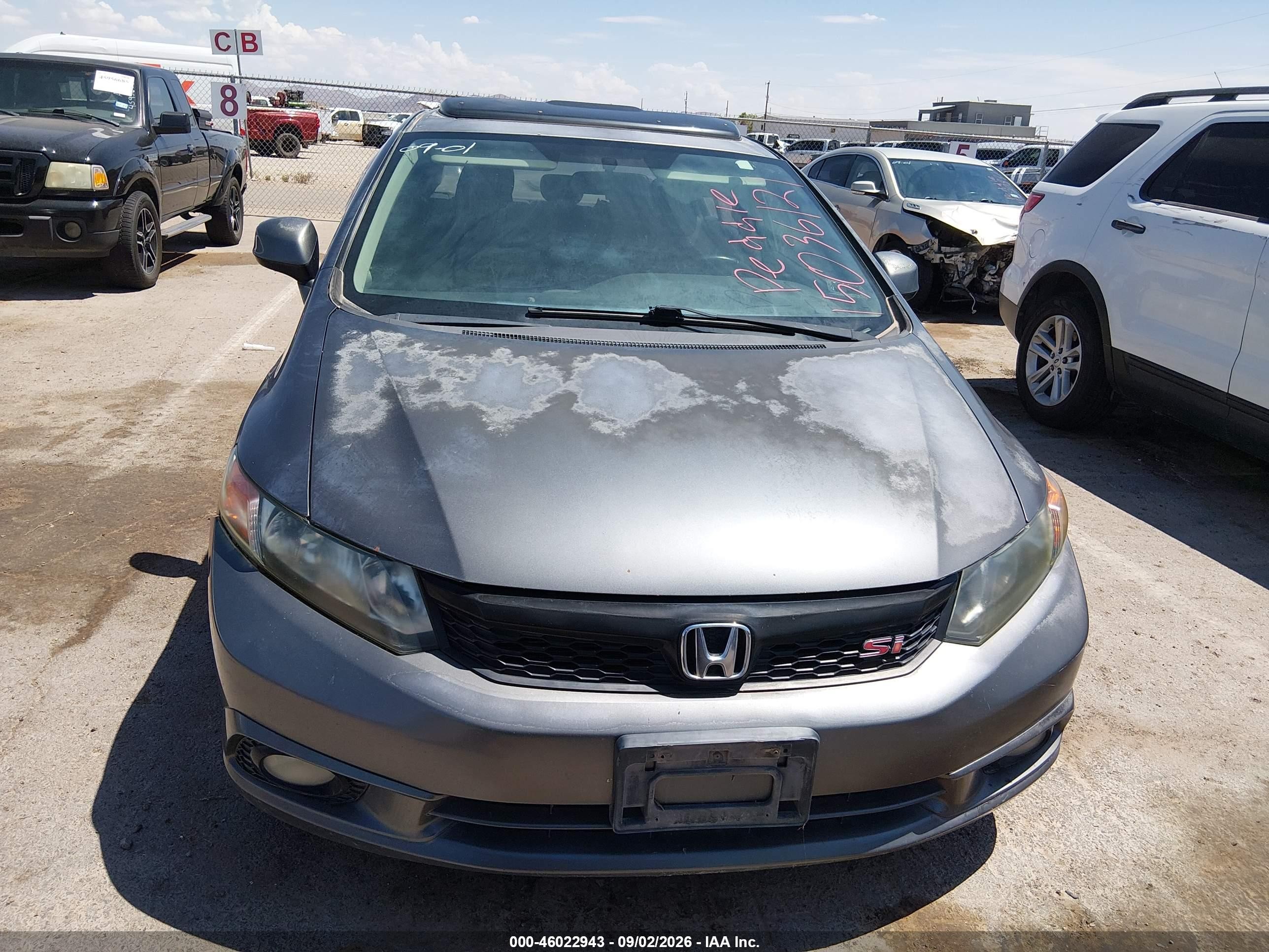 2012 Honda Civic Si Gray vin: 2HGFB6E53CH704206