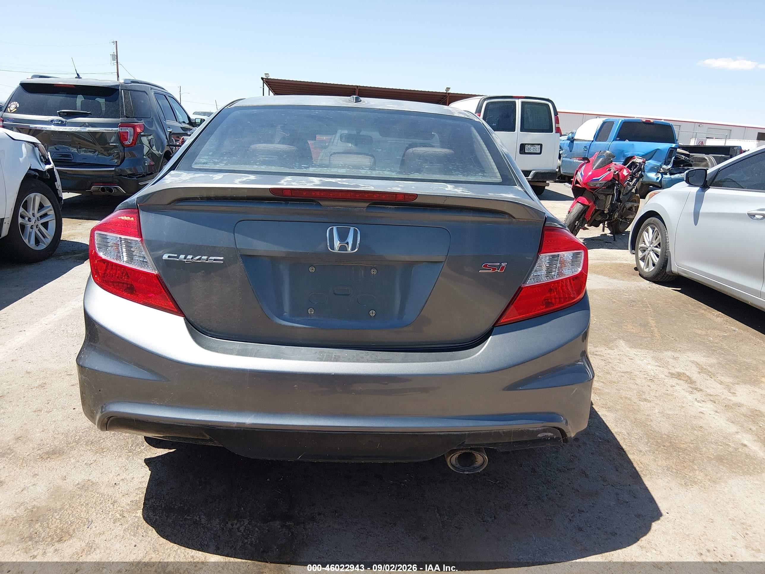 2012 Honda Civic Si Gray vin: 2HGFB6E53CH704206