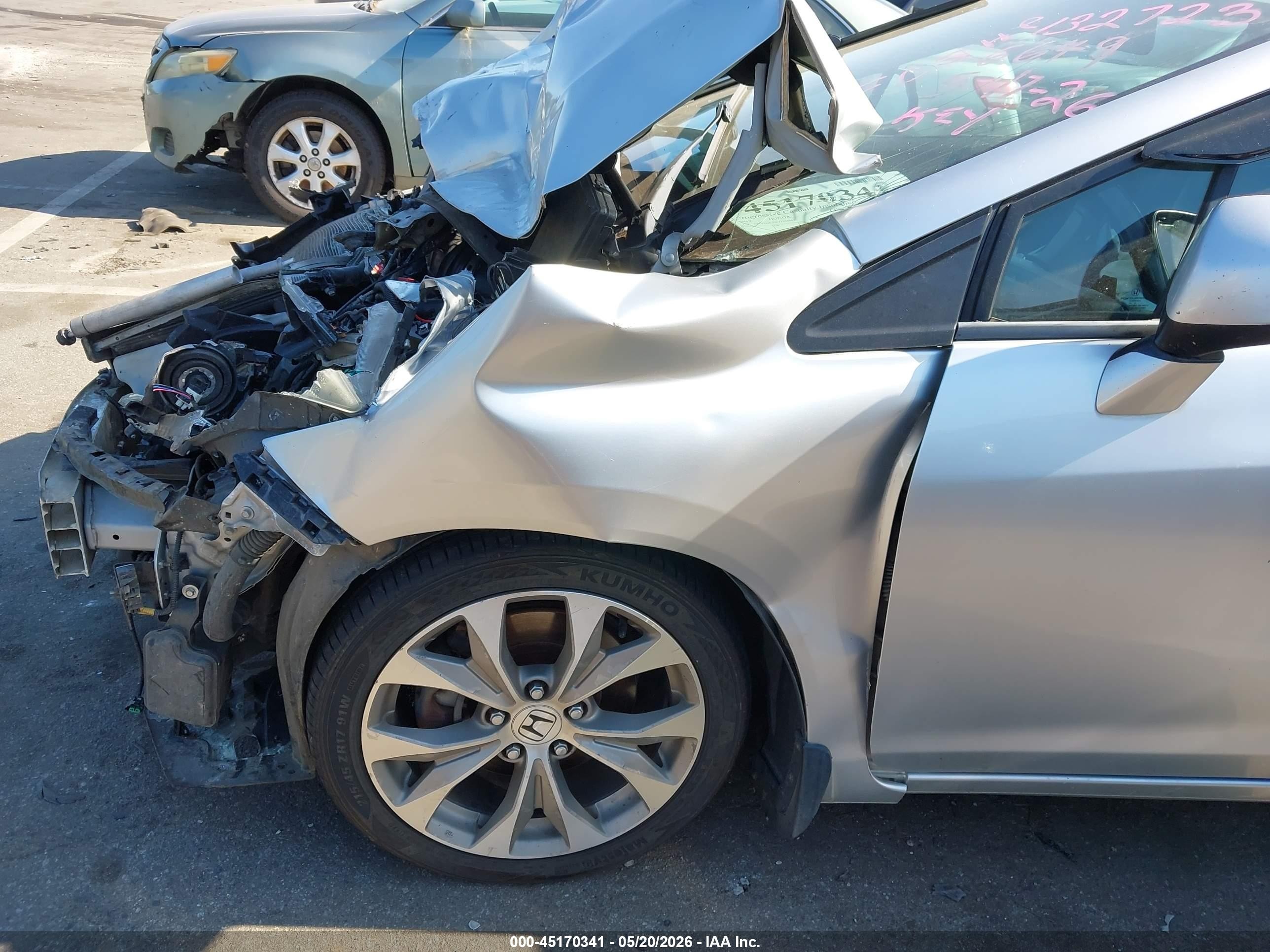 2012 Honda Civic Si Серебряный vin: 2HGFB6E53CH706649
