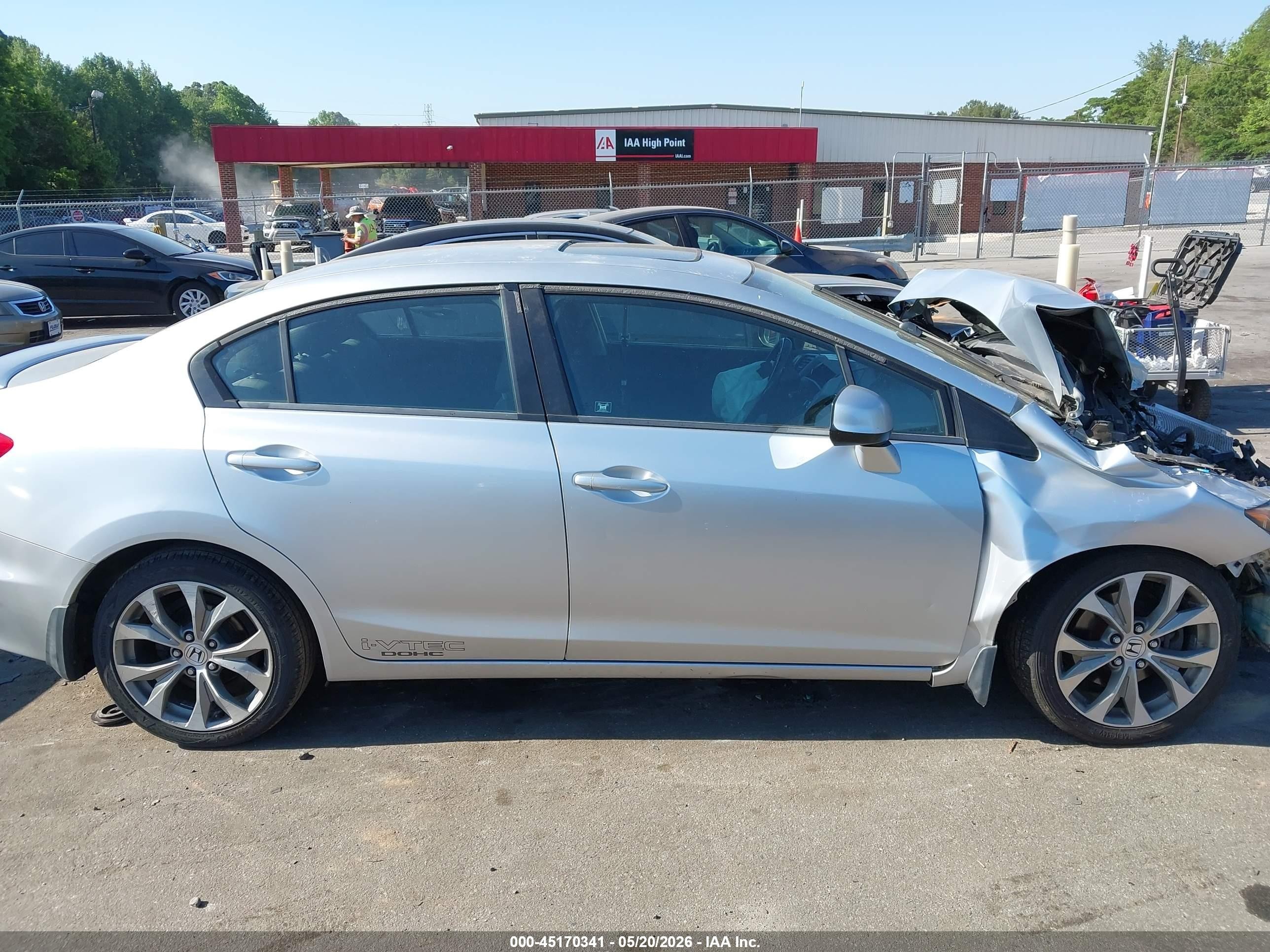 2012 Honda Civic Si Серебряный vin: 2HGFB6E53CH706649