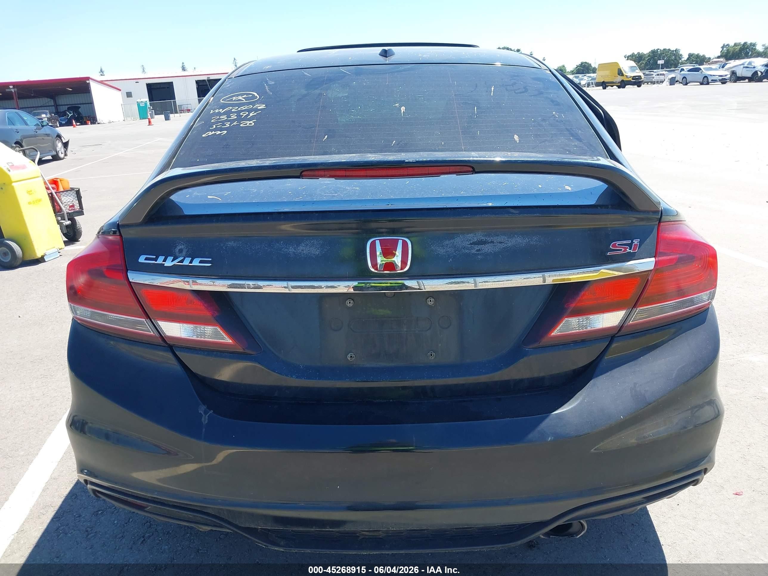 2013 Honda Civic Si Black vin: 2HGFB6E53DH702618