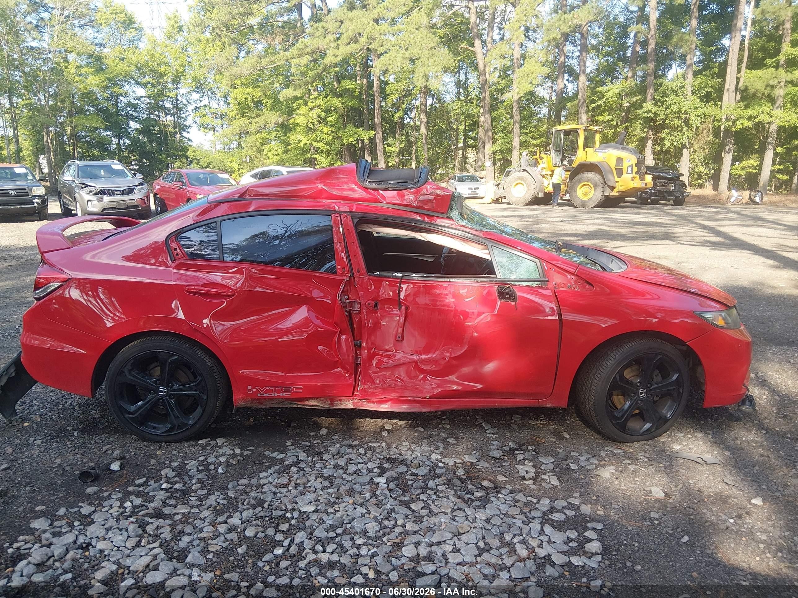 2015 Honda Civic Si Красный vin: 2HGFB6E53FH704954