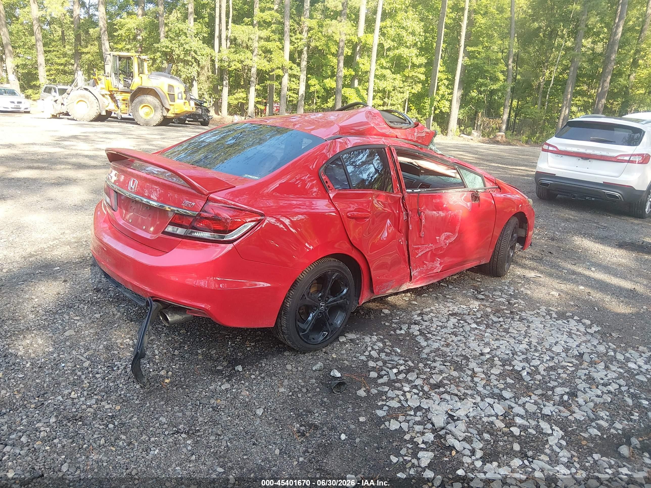 2015 Honda Civic Si Красный vin: 2HGFB6E53FH704954