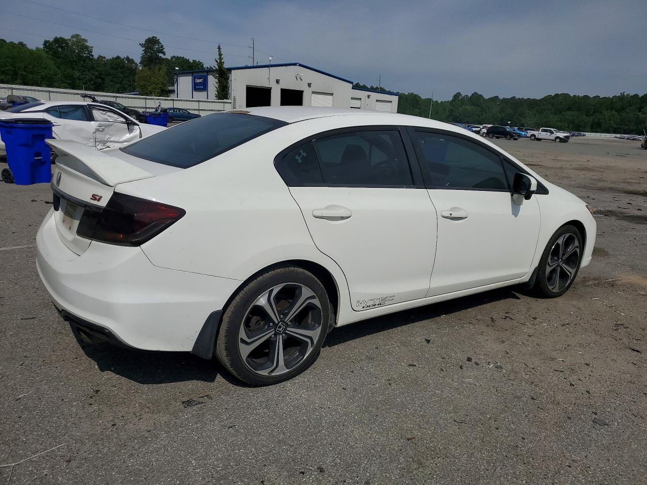 2015 Honda Civic Si White vin: 2HGFB6E53FH707336