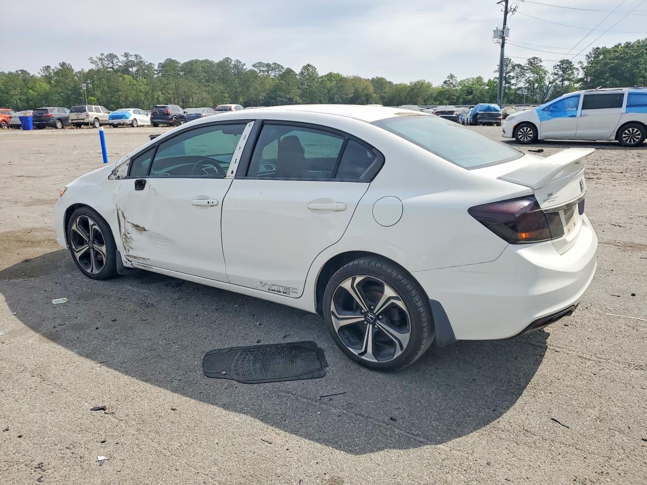 2015 Honda Civic Si White vin: 2HGFB6E53FH707336