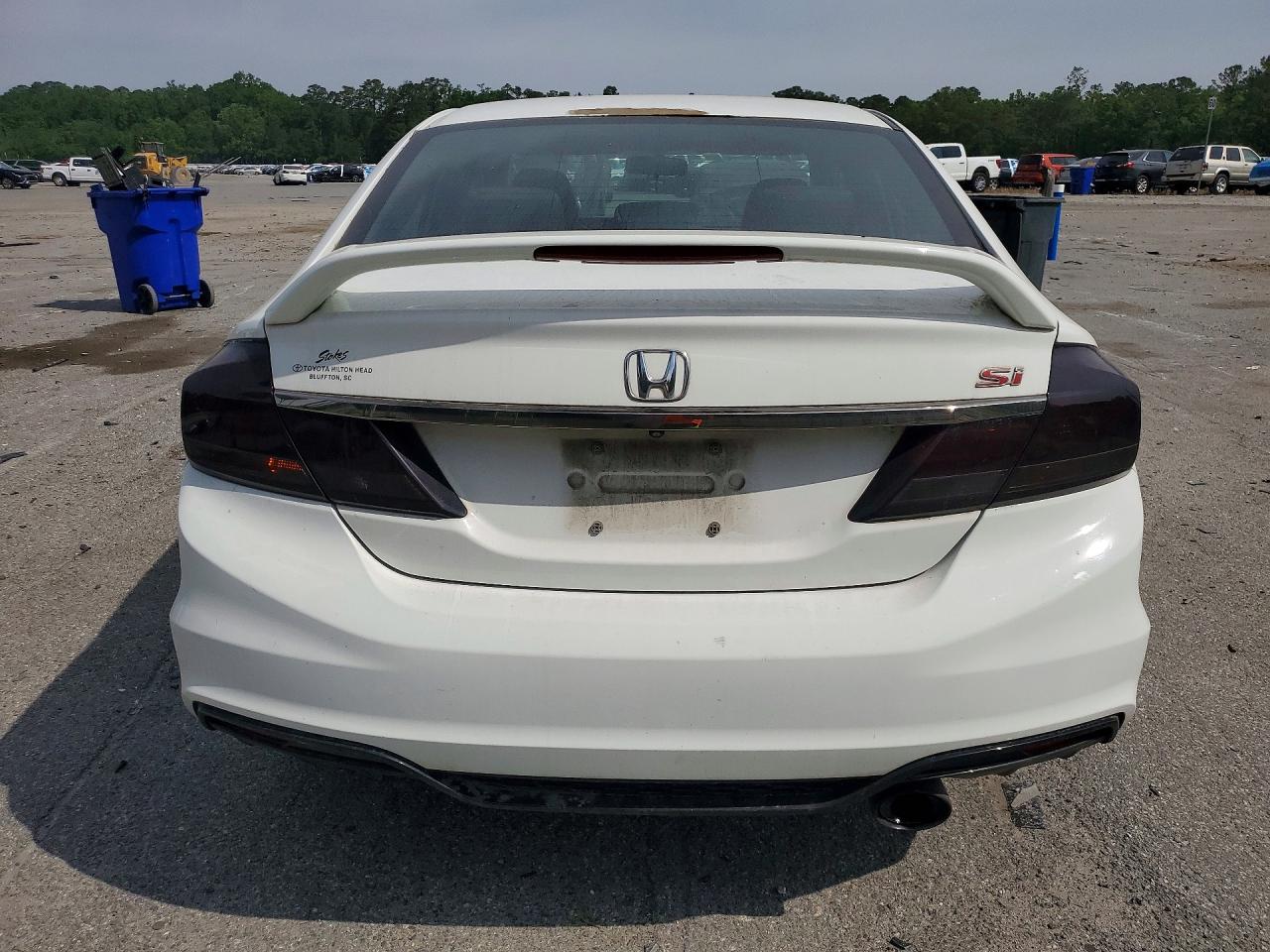 2015 Honda Civic Si White vin: 2HGFB6E53FH707336
