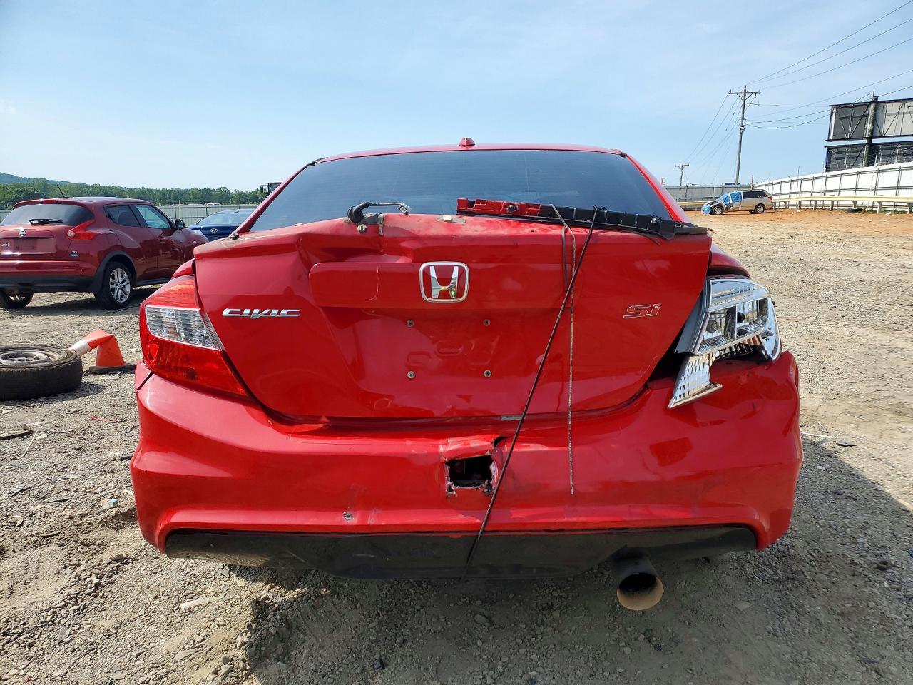 2012 Honda Civic Si Red vin: 2HGFB6E54CH701315