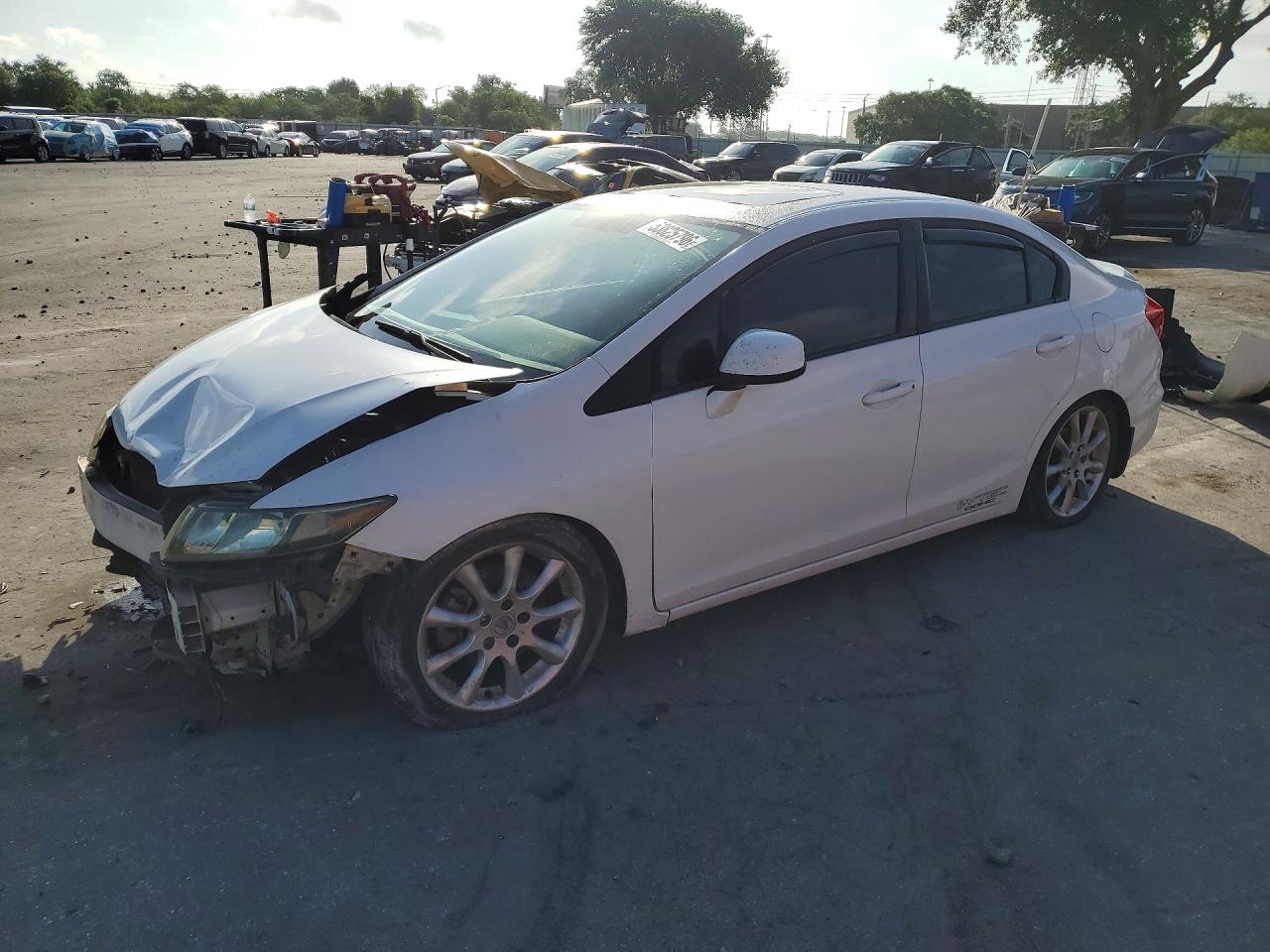 2012 Honda Civic Si White vin: 2HGFB6E54CH703338