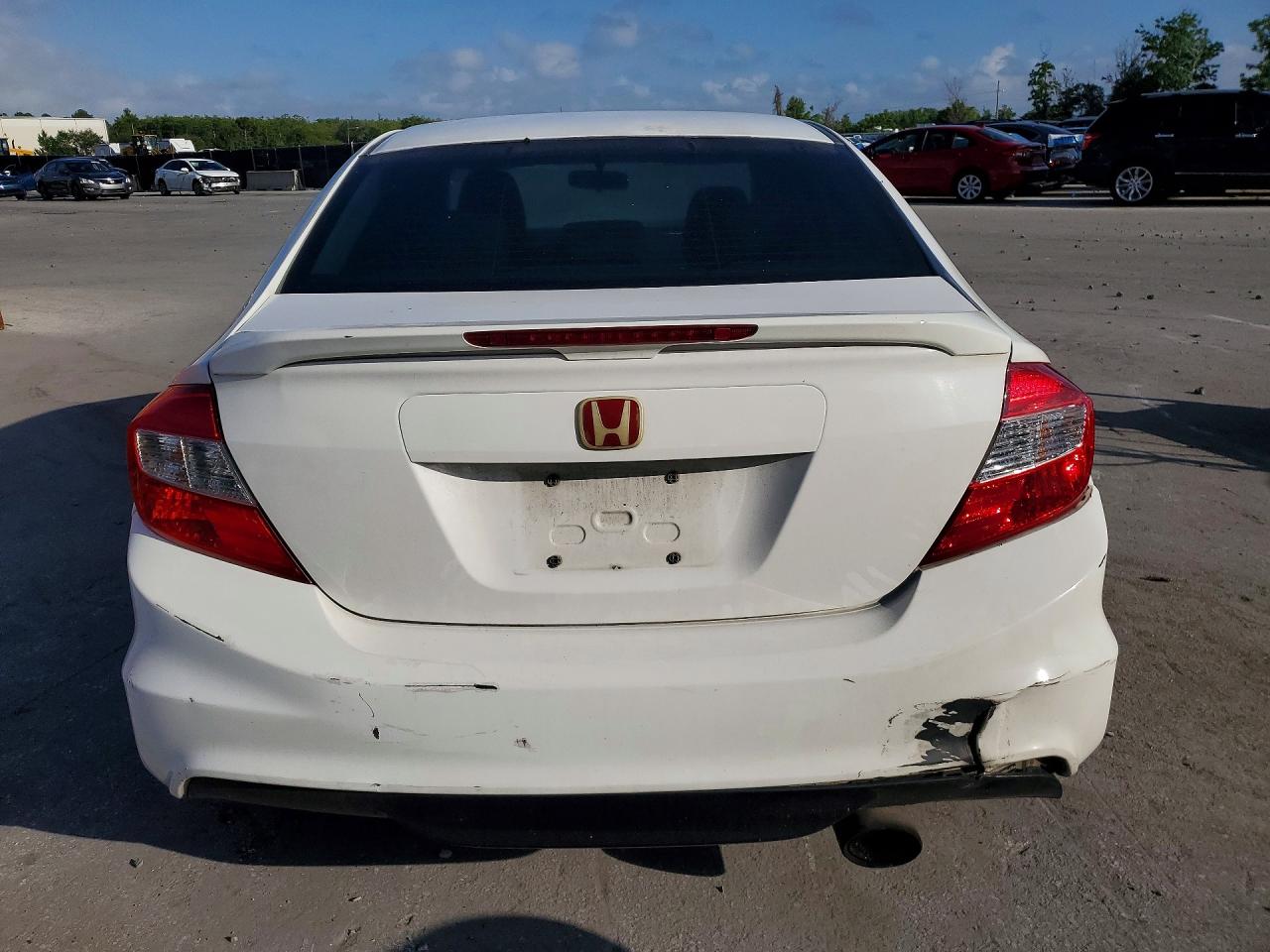 2012 Honda Civic Si White vin: 2HGFB6E54CH703338