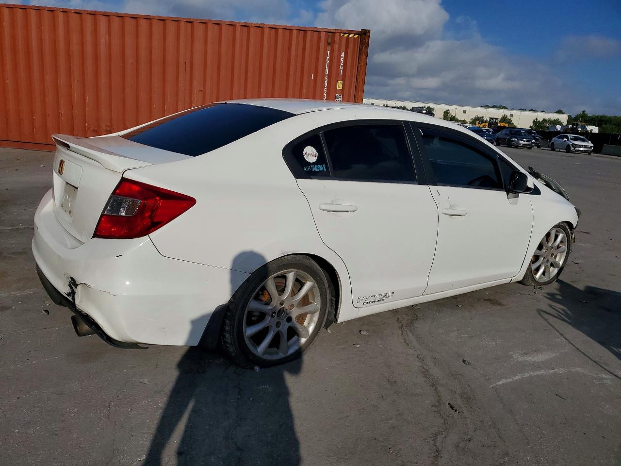 2012 Honda Civic Si White vin: 2HGFB6E54CH703338