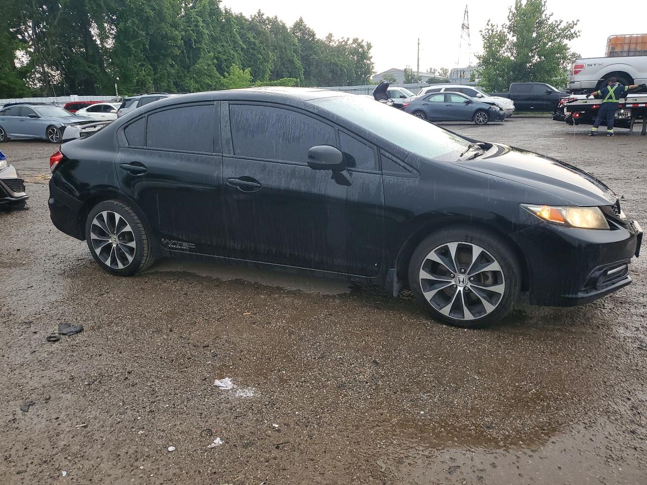 2013 Honda Civic Si Black vin: 2HGFB6E54DH200278
