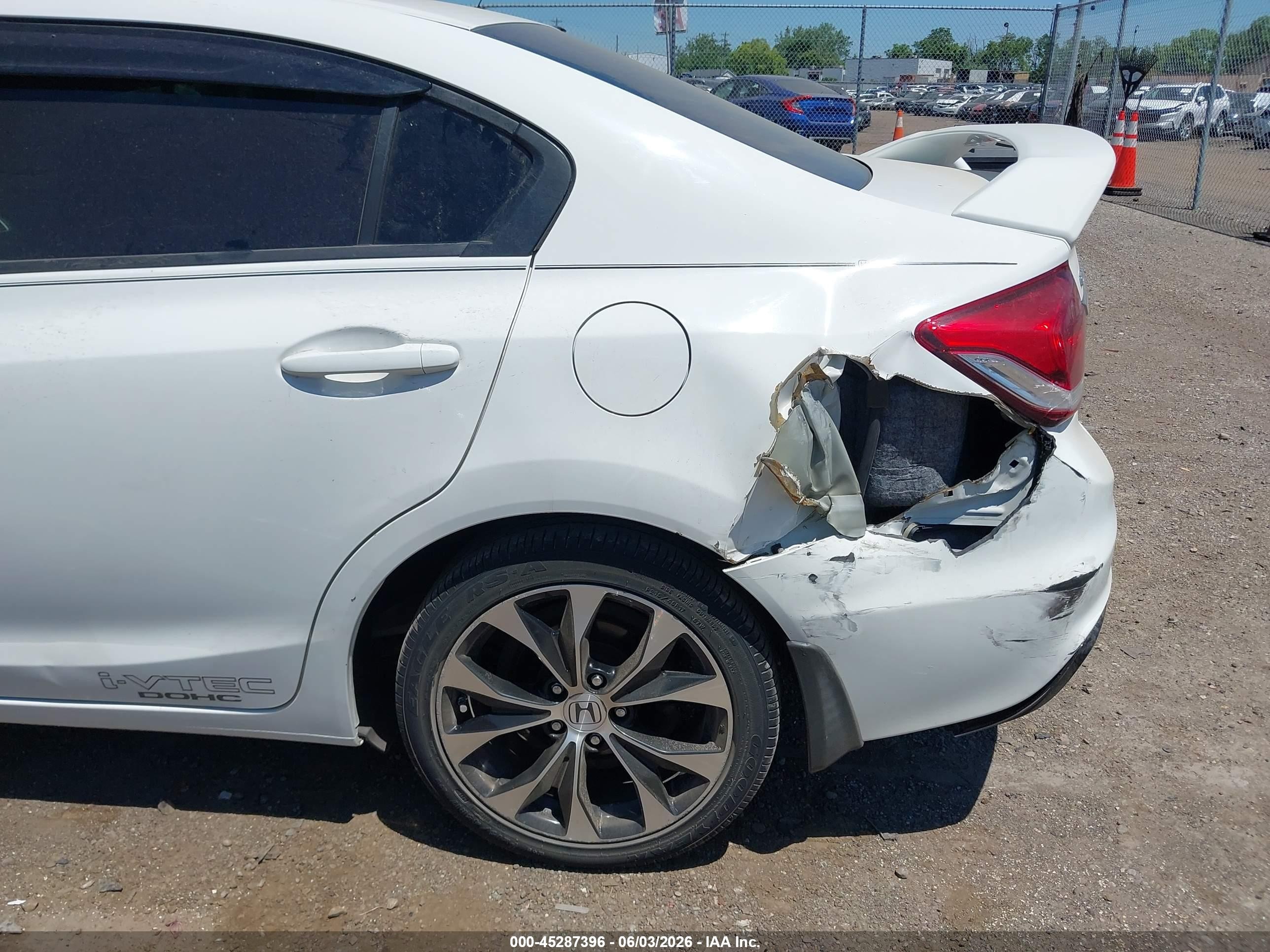 2013 Honda Civic Si White vin: 2HGFB6E54DH705673