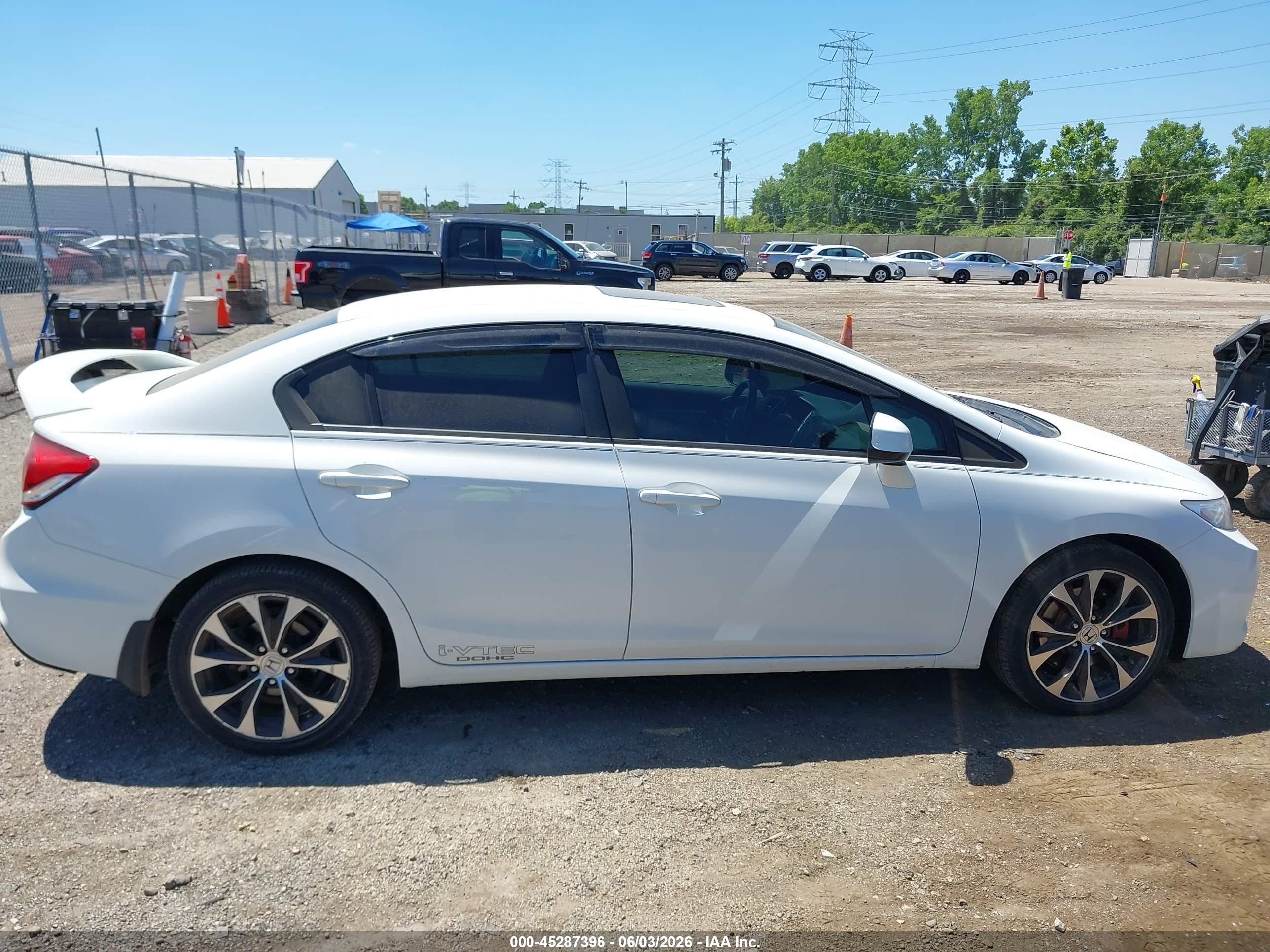 2013 Honda Civic Si White vin: 2HGFB6E54DH705673