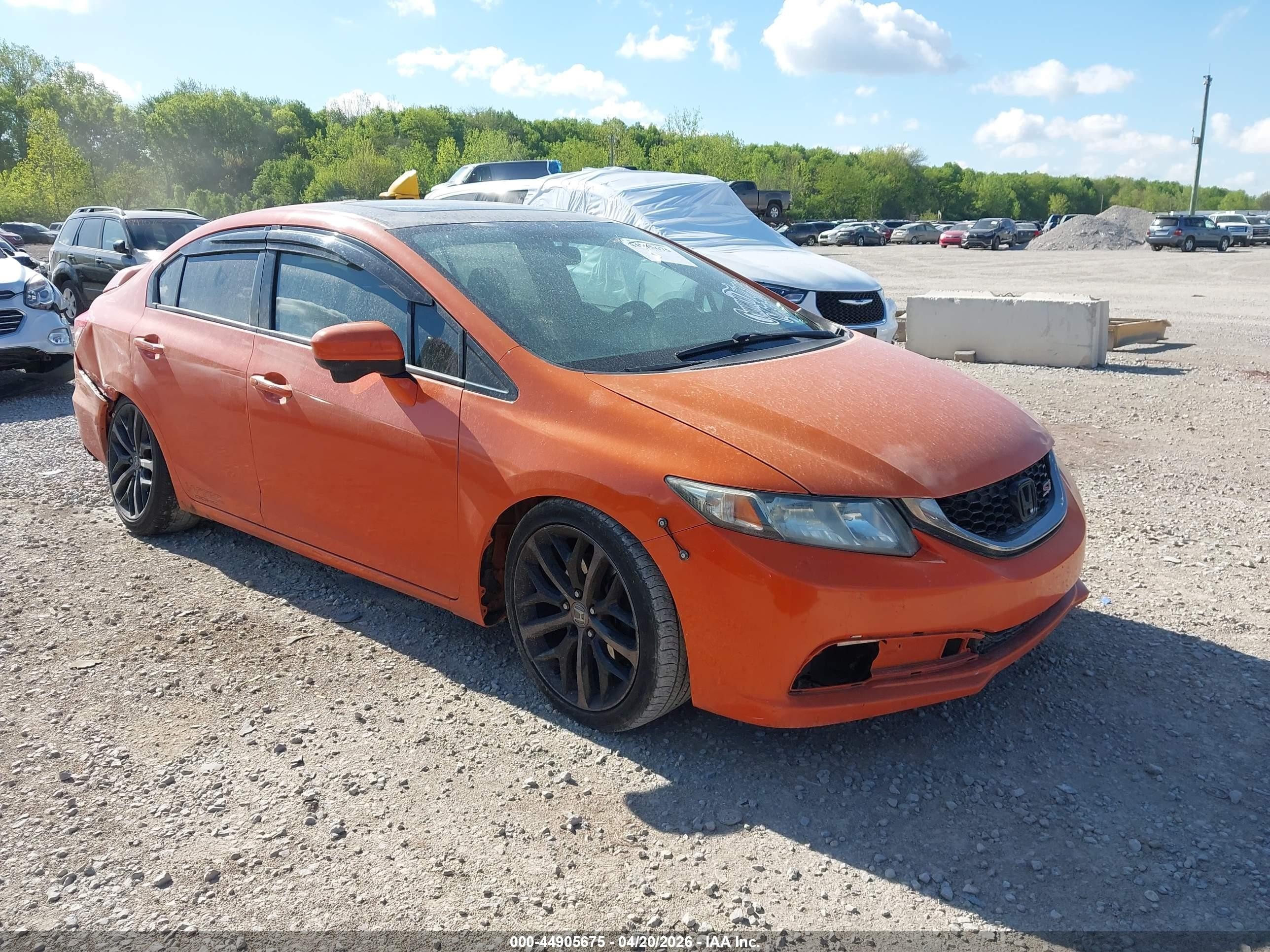 2014 Honda Civic Si Orange vin: 2HGFB6E54EH700426