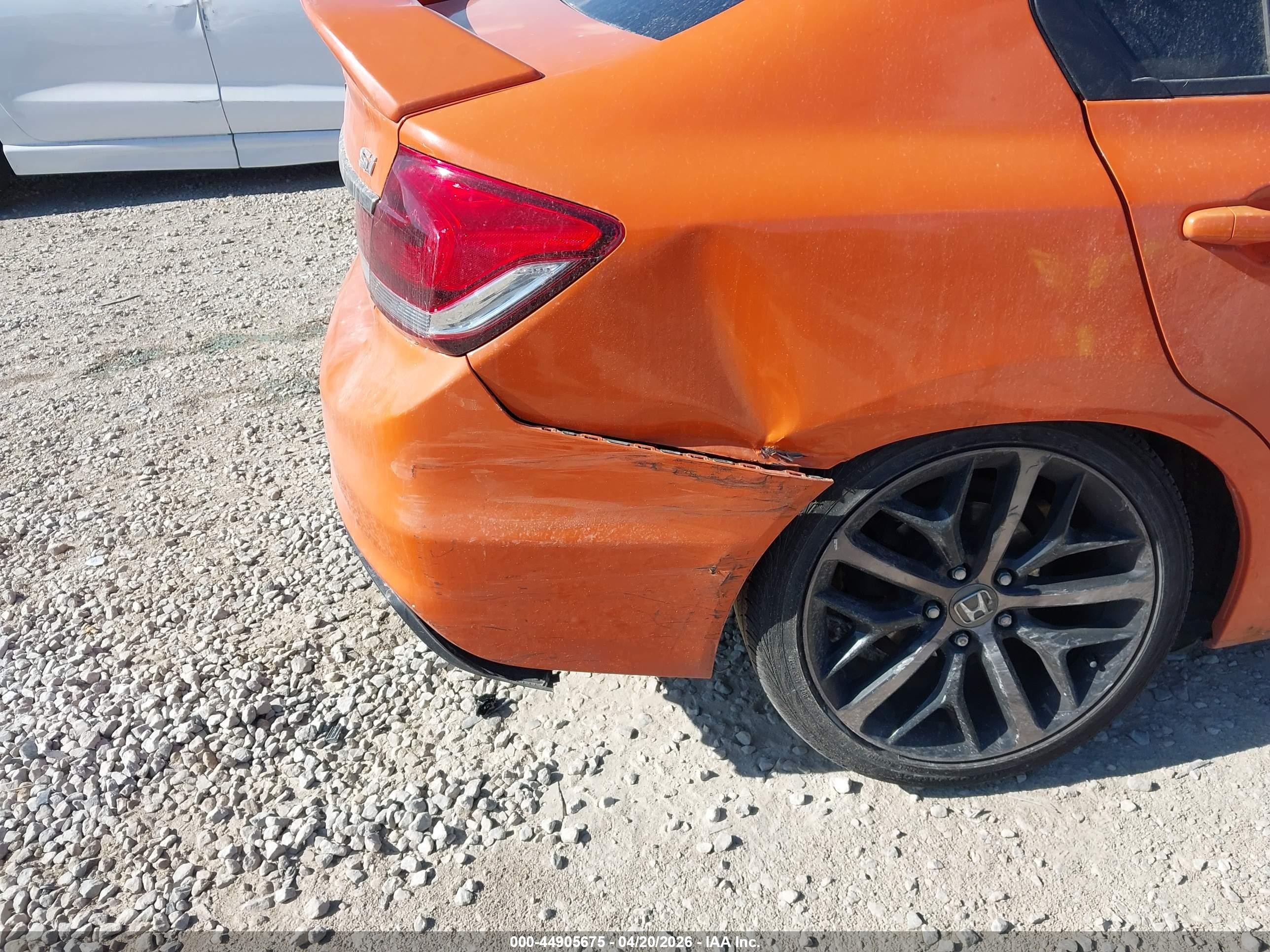 2014 Honda Civic Si Оранжевый vin: 2HGFB6E54EH700426