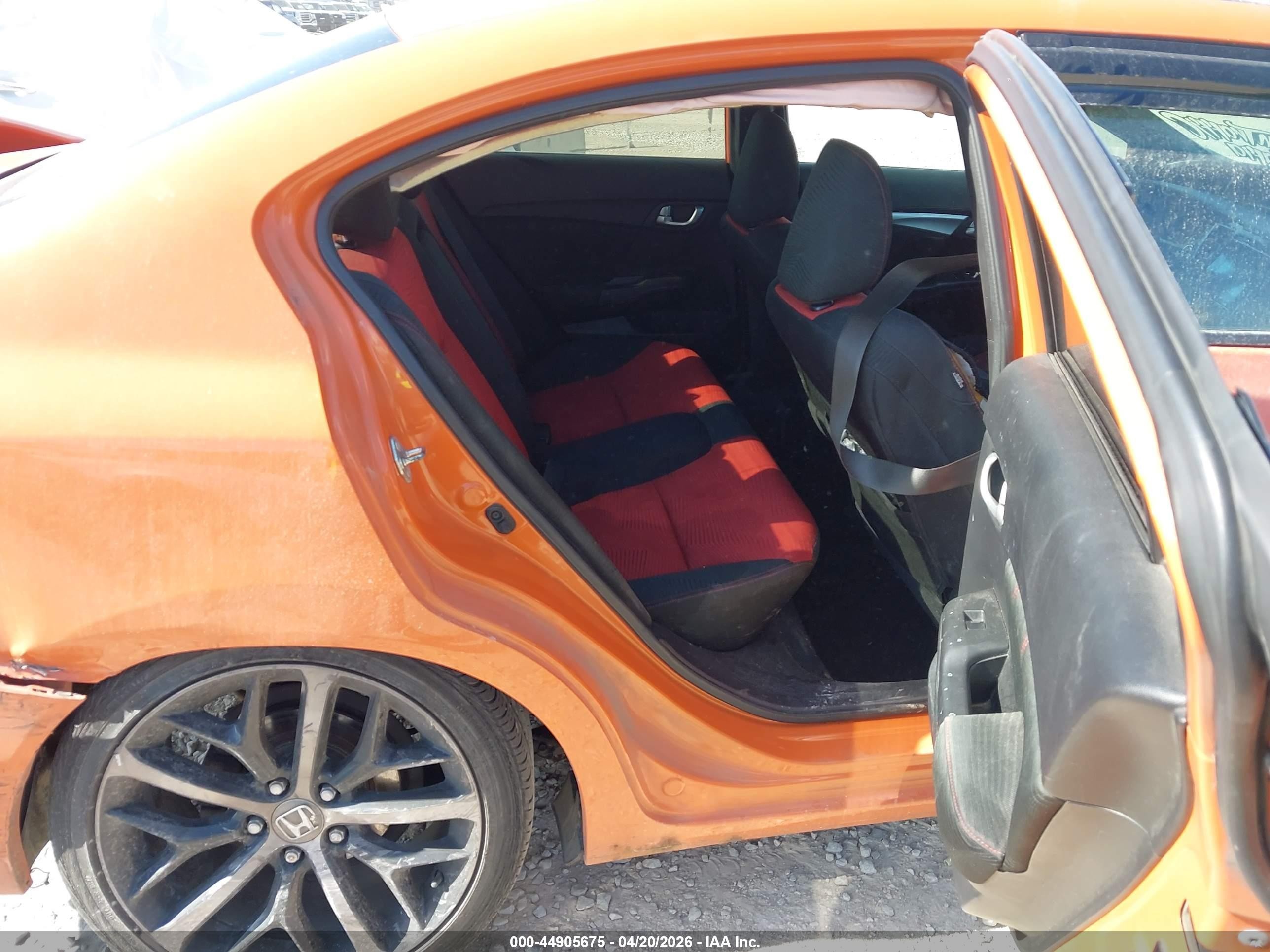 2014 Honda Civic Si Оранжевый vin: 2HGFB6E54EH700426
