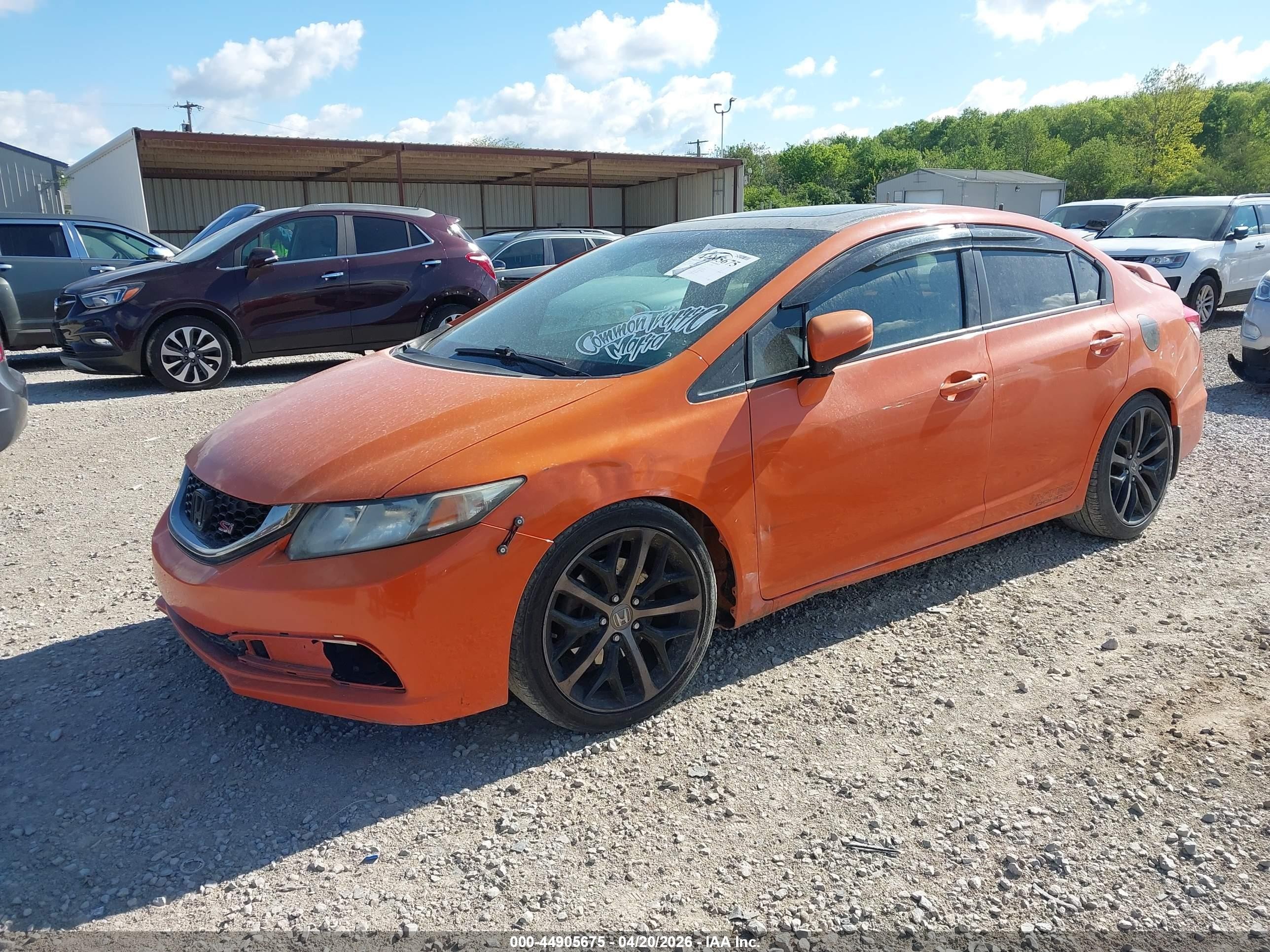 2014 Honda Civic Si Оранжевый vin: 2HGFB6E54EH700426