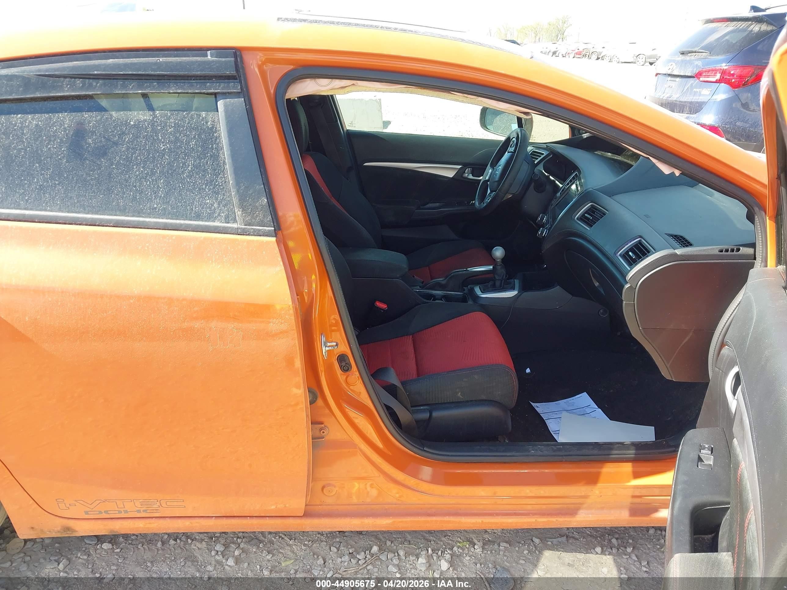 2014 Honda Civic Si Оранжевый vin: 2HGFB6E54EH700426