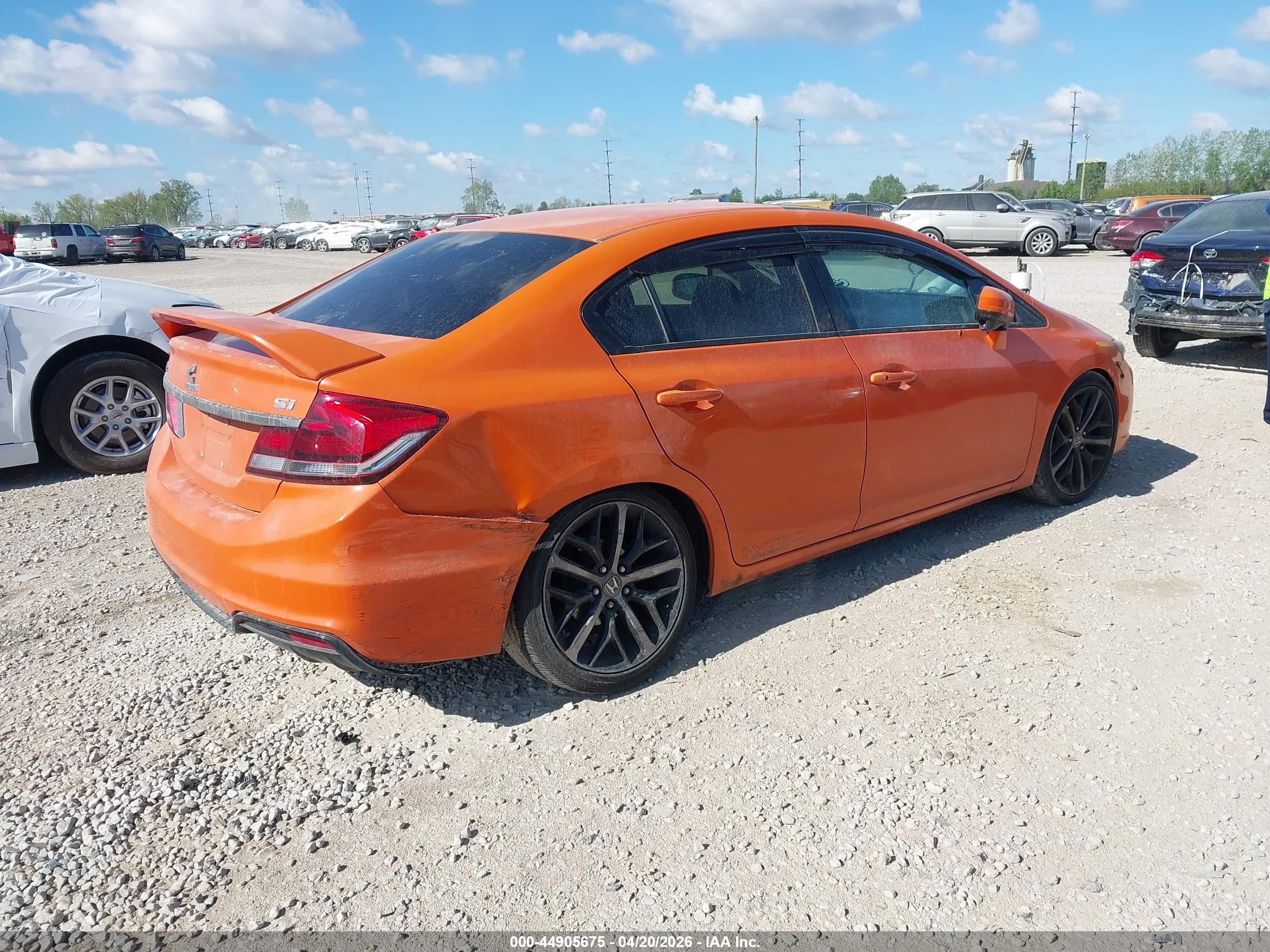 2014 Honda Civic Si Оранжевый vin: 2HGFB6E54EH700426