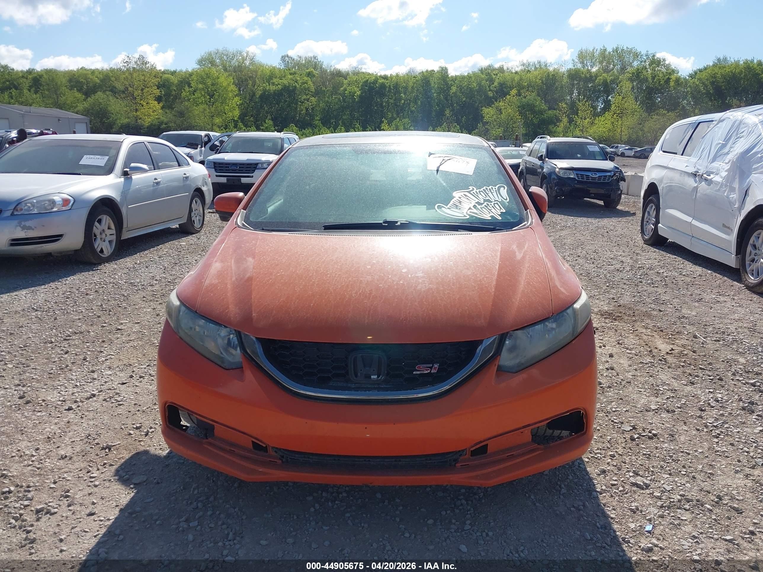 2014 Honda Civic Si Оранжевый vin: 2HGFB6E54EH700426