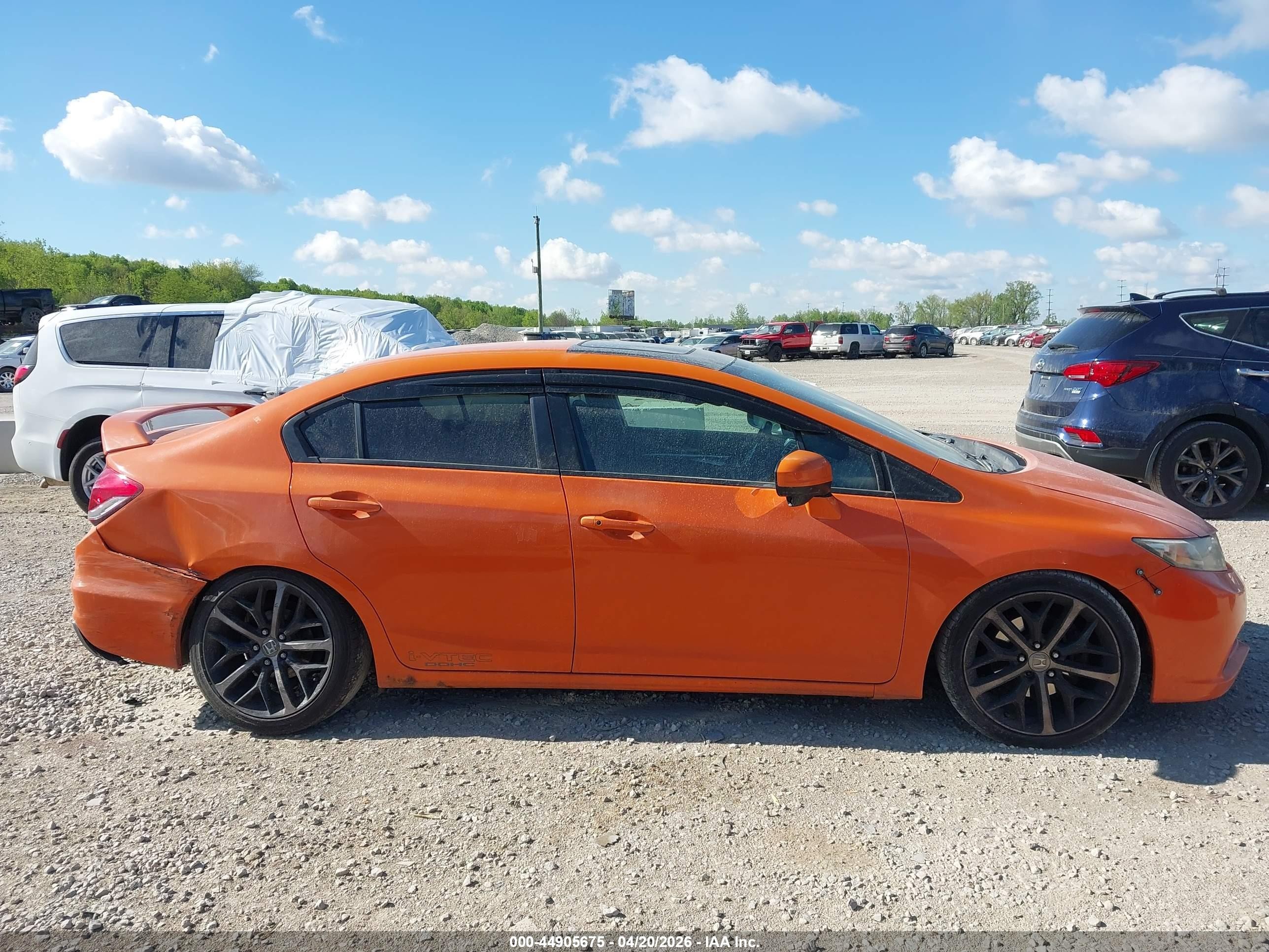 2014 Honda Civic Si Оранжевый vin: 2HGFB6E54EH700426